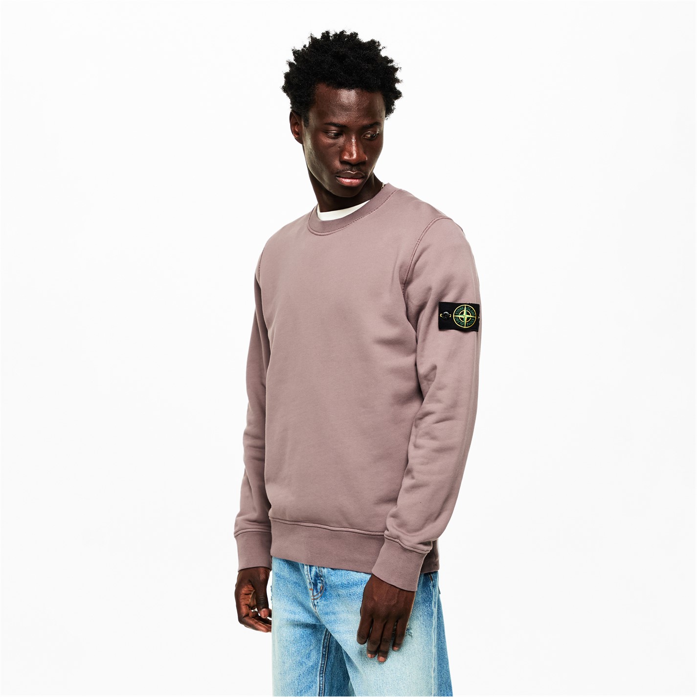 STONE ISLAND | Men's Fleece Crew Sweatshirt | Men | Crew Sweaters
