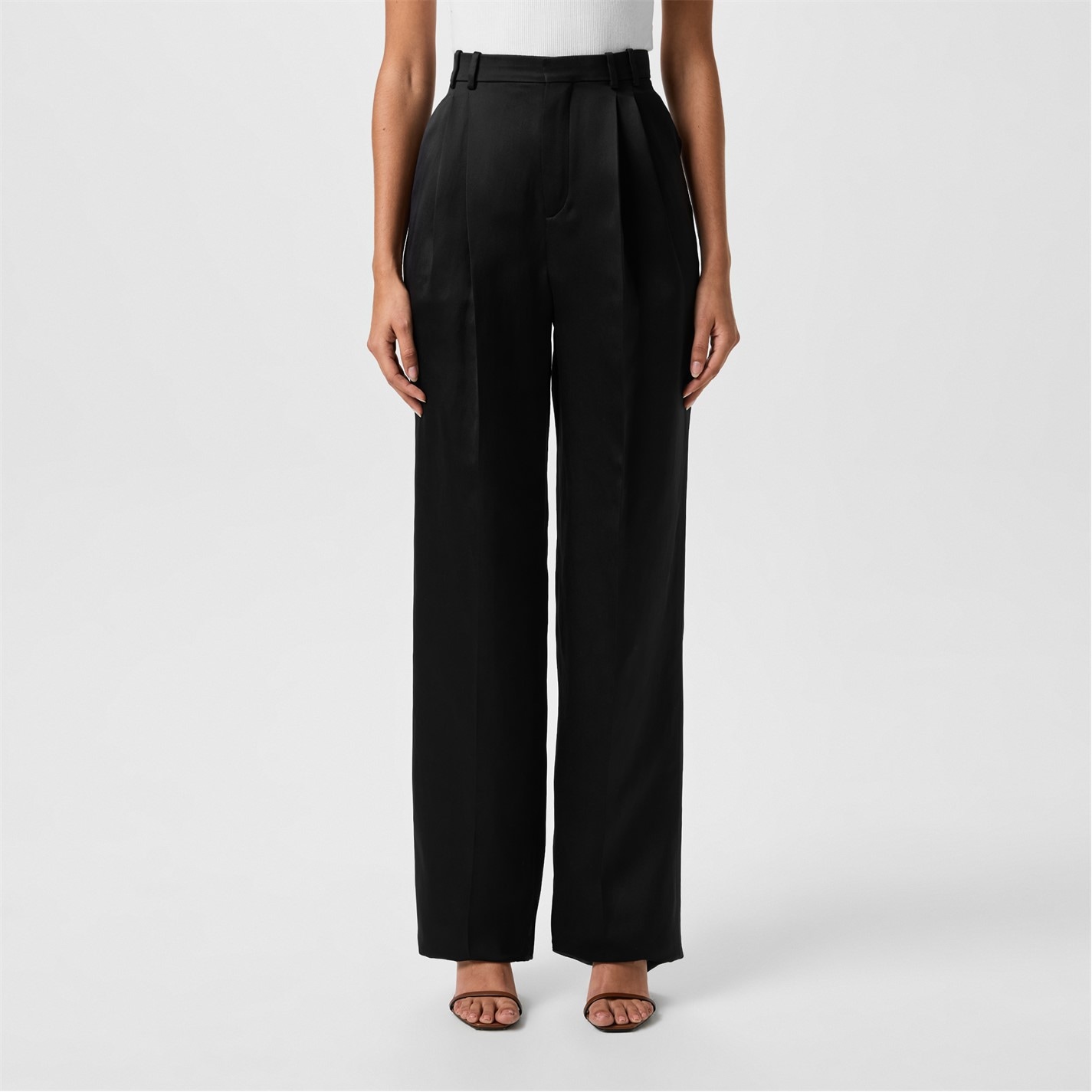 SAINT LAURENT | Straight Leg Trousers | Women | Noir | Flannels