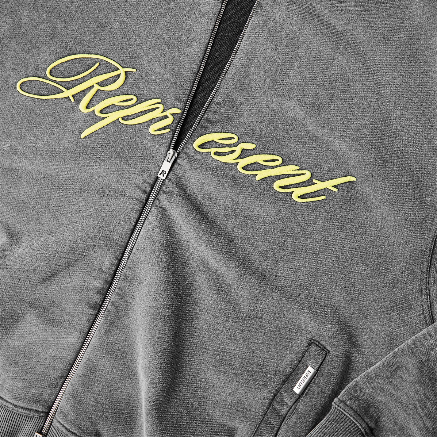 Rep Merch Logo REPRESENT | Men's Rep Script Logo Zipped Hoodie, Soft Cotton | Men ...