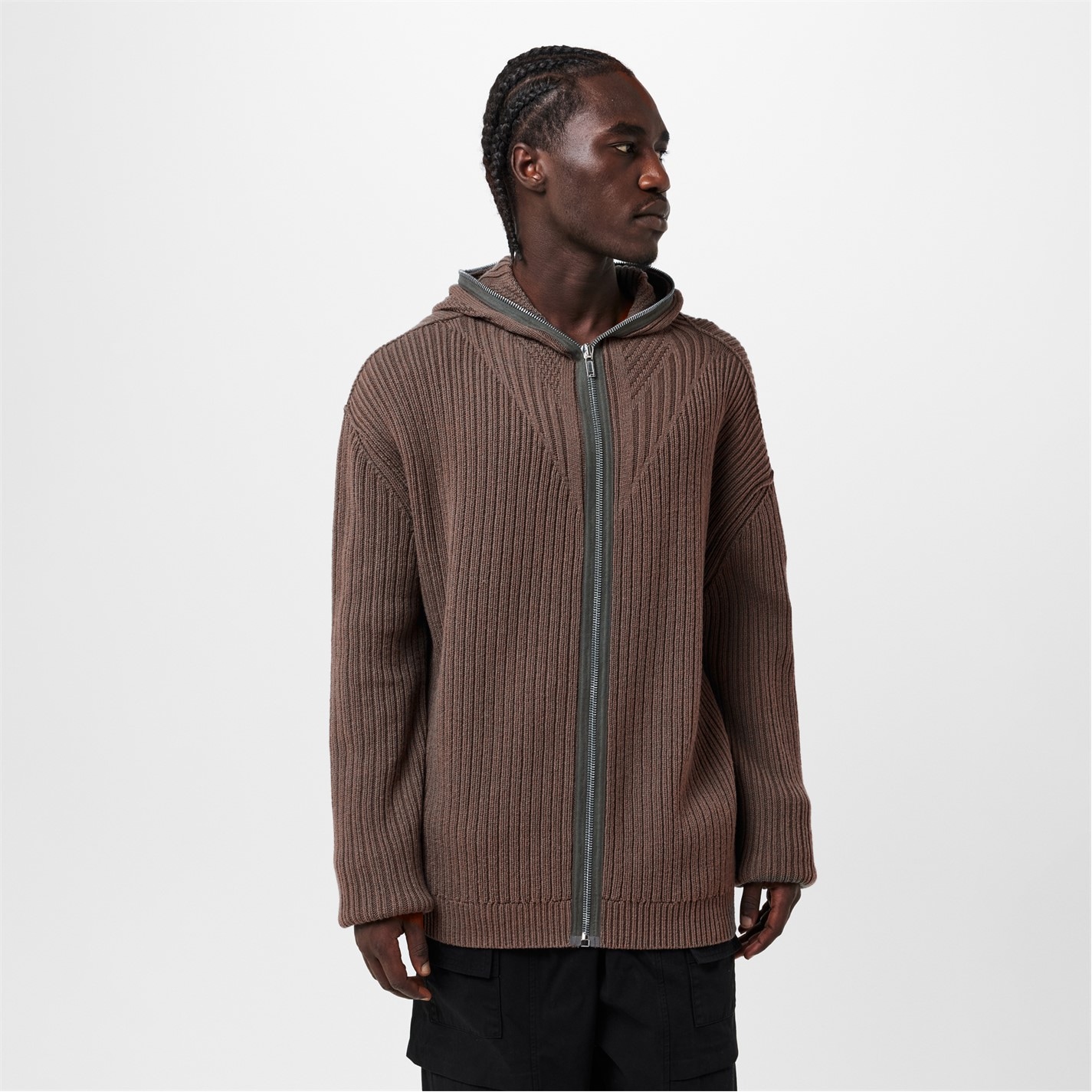 トップス 00s Asymmetric zip Hoodie Ekam RickOwens RICK OWENS | Men's Asymmetric Zip Hoodie | Men | Dust 34