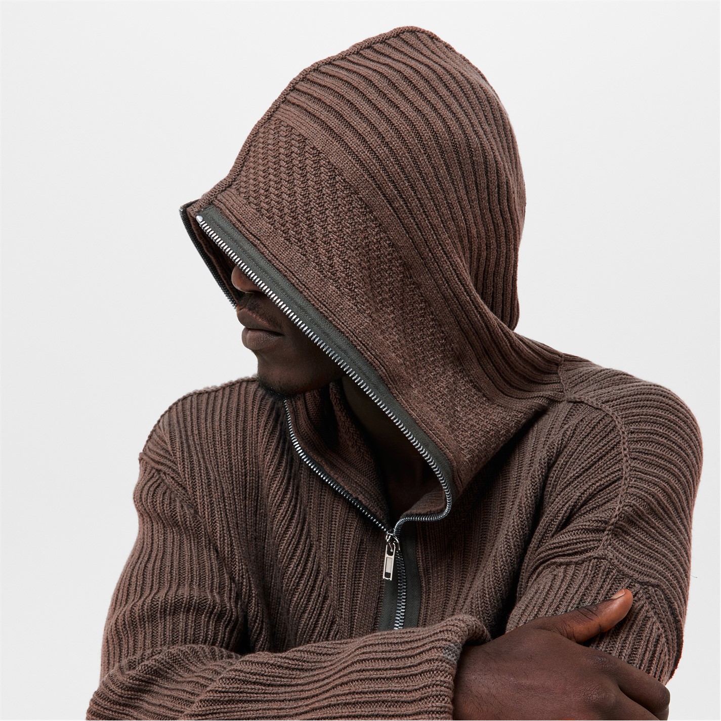 RICK OWENS | Men's Asymmetric Zip Hoodie | Men | Dust 34