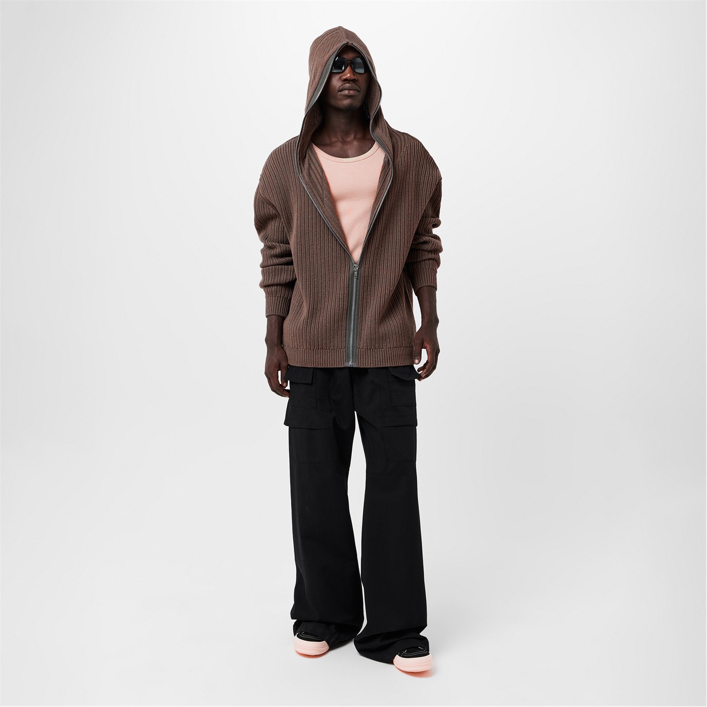 RICK OWENS | Men's Asymmetric Zip Hoodie | Men | Dust 34
