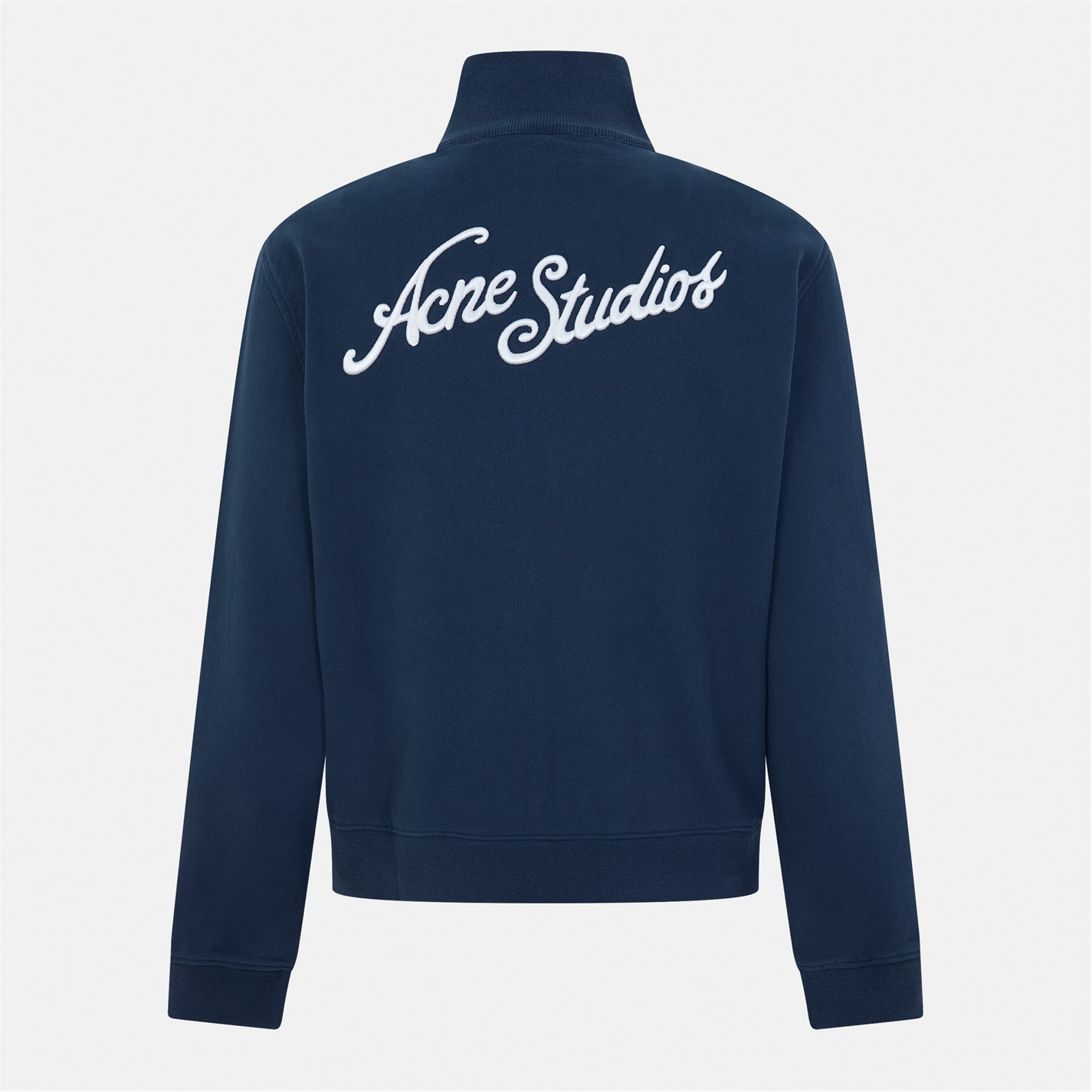 ACNE STUDIOS | Men's Logo Zip Hoodie | Men | Deep Blue | Flannels