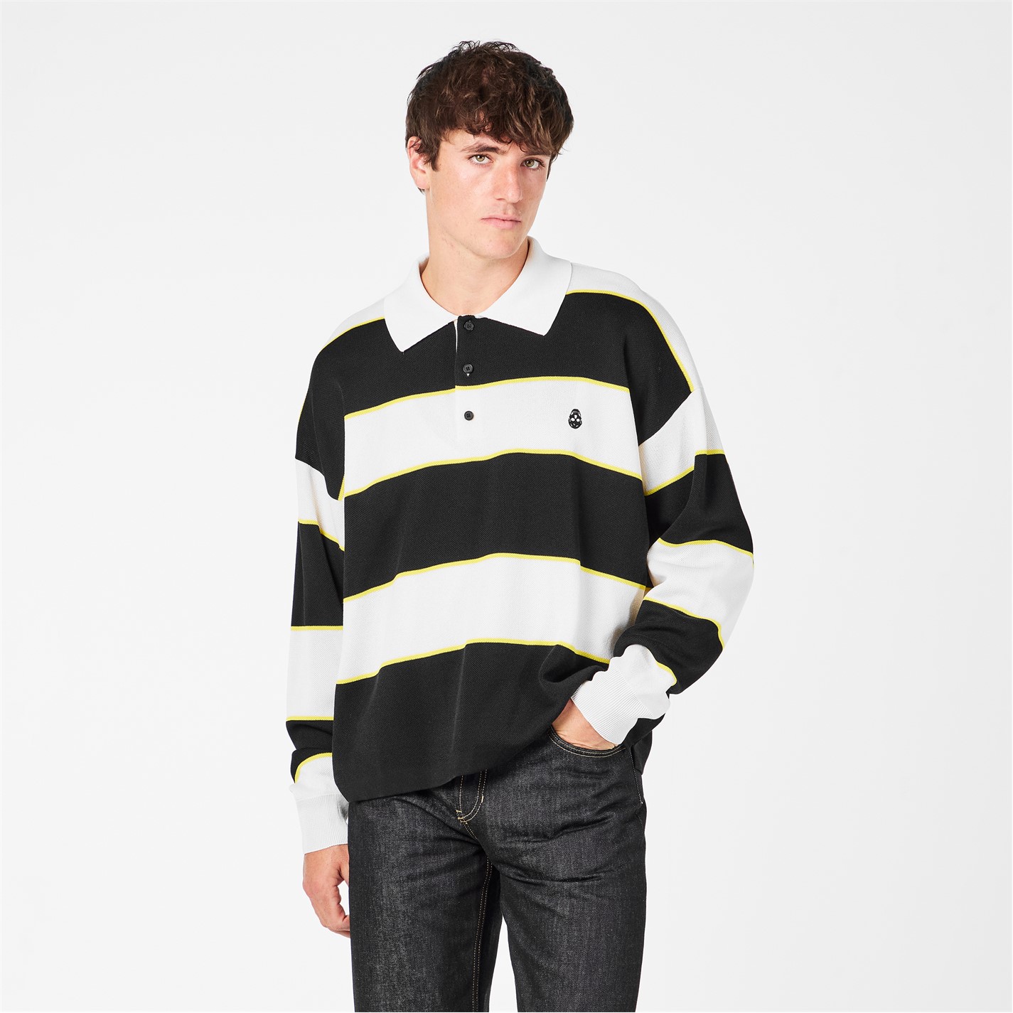 ALEXANDER MCQUEEN | Men's Rugby Polo | Men | Blk/Ivory | Flannels