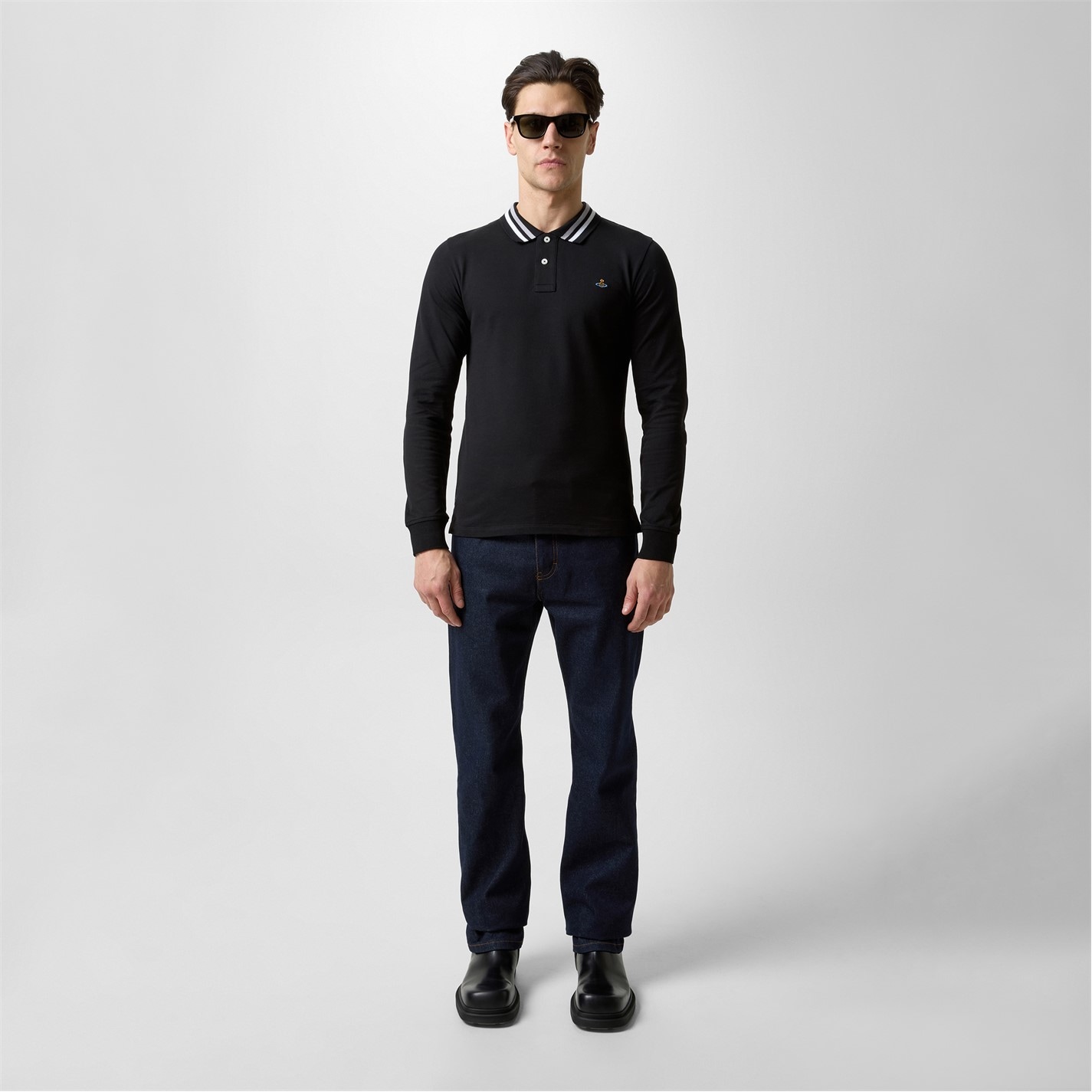 VIVIENNE WESTWOOD | Long Sleeve Polo Shirt | Men | Black 