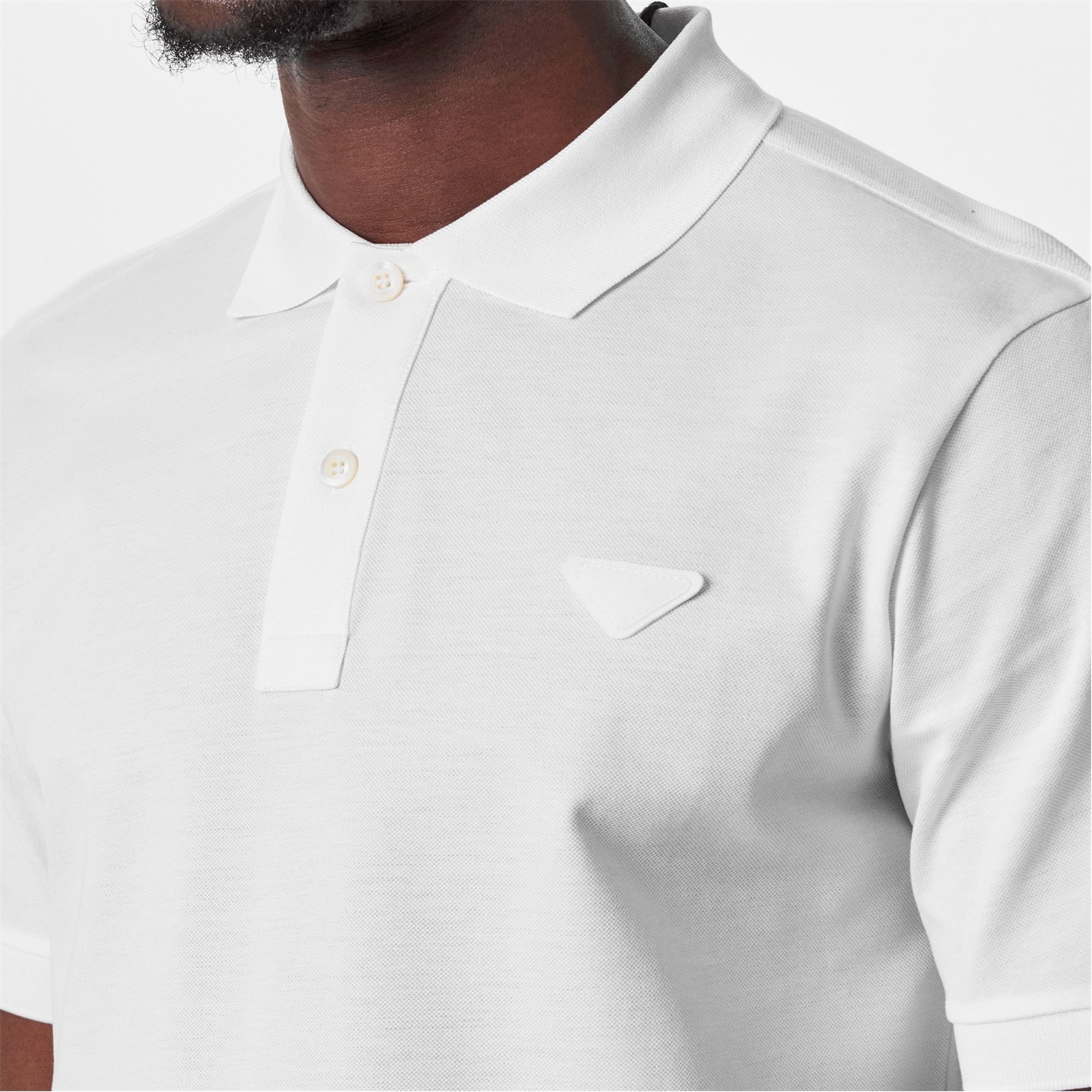 PRADA | Logo Polo Shirt | Men | White | Flannels Fashion Ireland