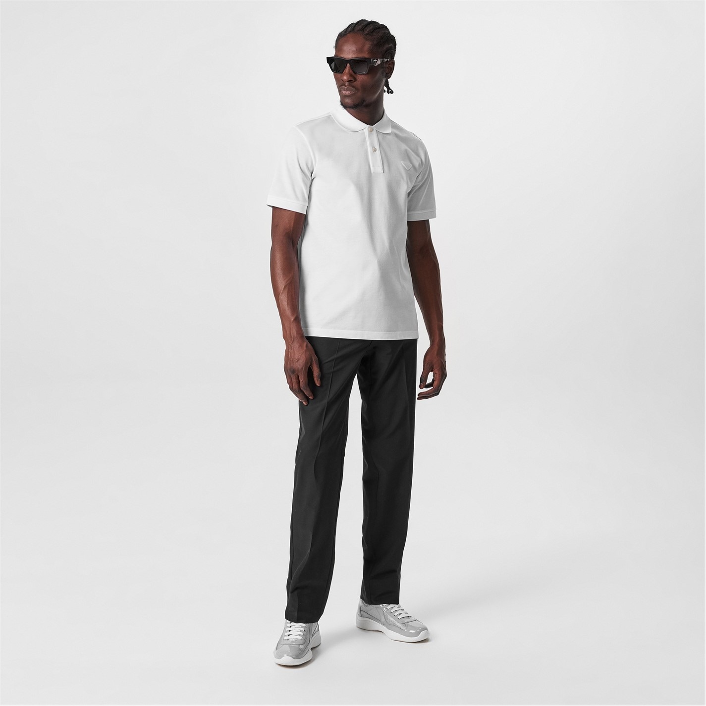 PRADA | Logo Polo Shirt | Men | White | Flannels Fashion Ireland
