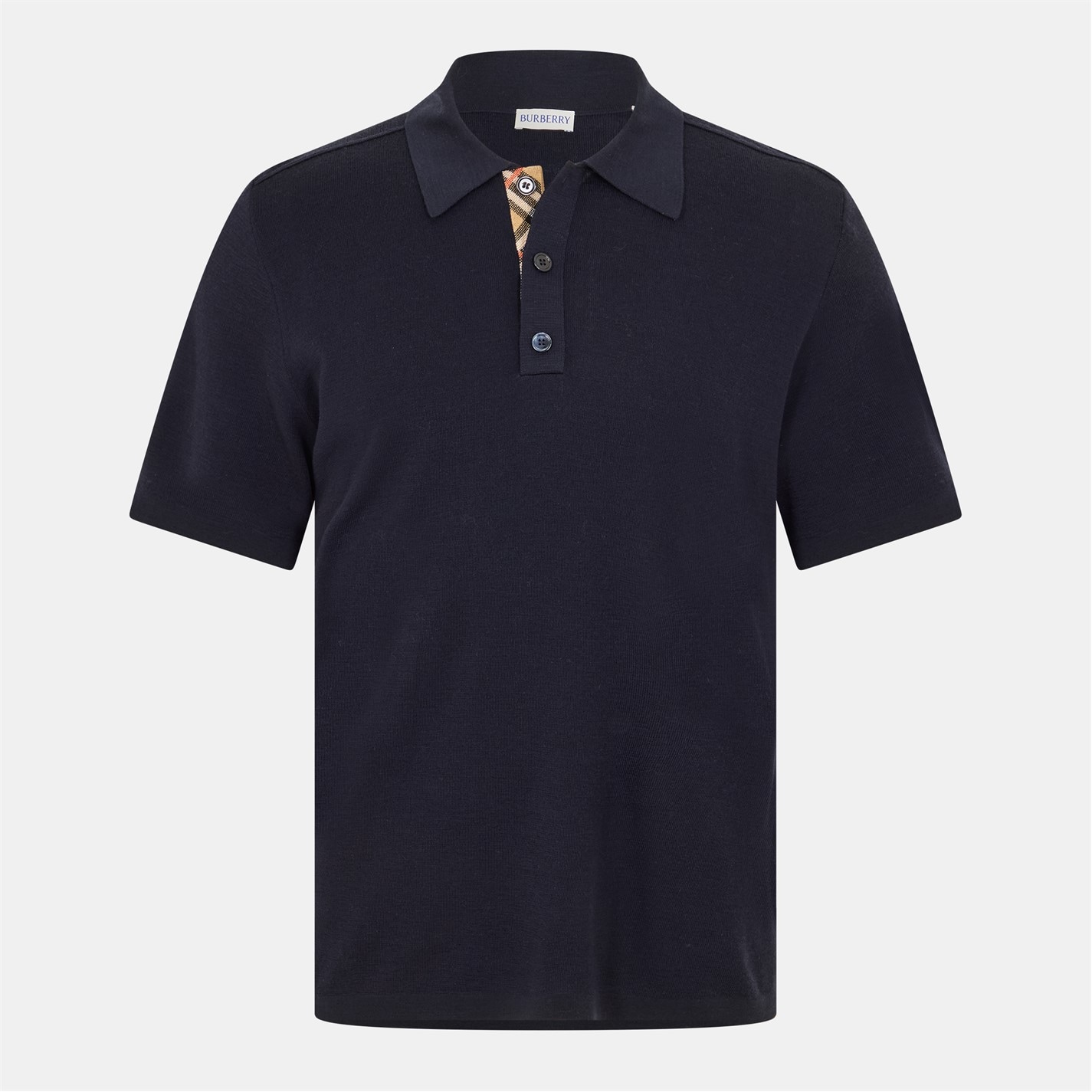 BURBERRY | Men's Burb Knitted Short Sleeve Polo Shirt | Men | Navy