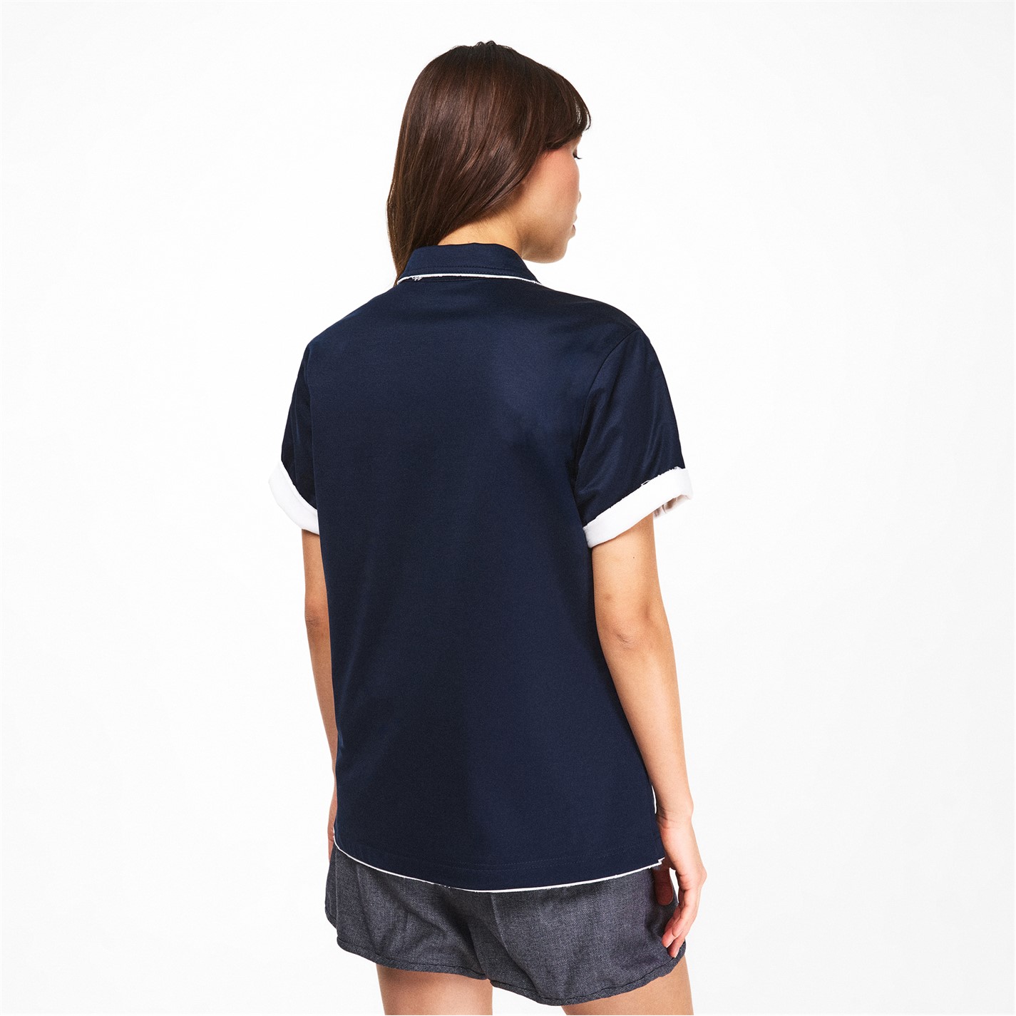 PRADA | Women's Short Sleeve Polo Shirt | Women | Bleu | Flannels