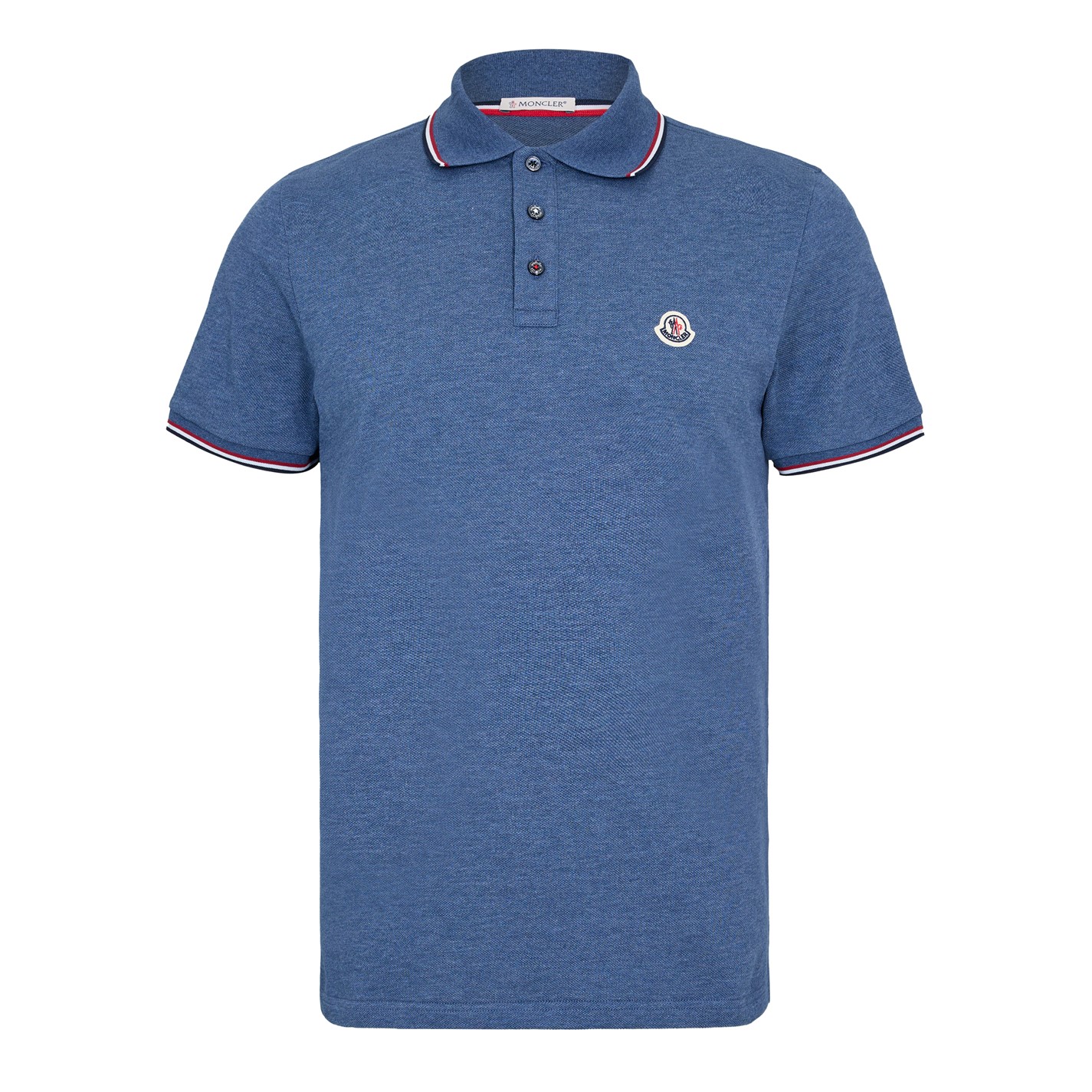 MONCLER | Men's Logo Cotton Maglia Polo Shirt | Men | Short Sleeve