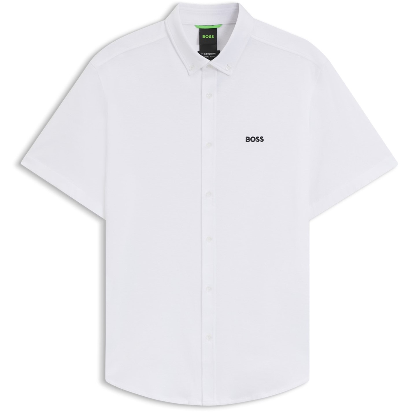 Boss Men's HBG Motion S Plain Short-Sleeve Shirt Men White