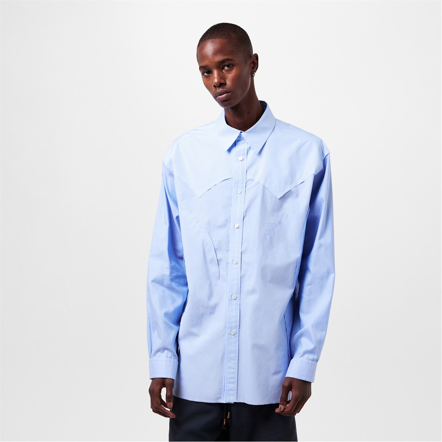 MAISON MARGIELA | Men's Long Sleeve Plain Shirt | Men | Ciel Blue
