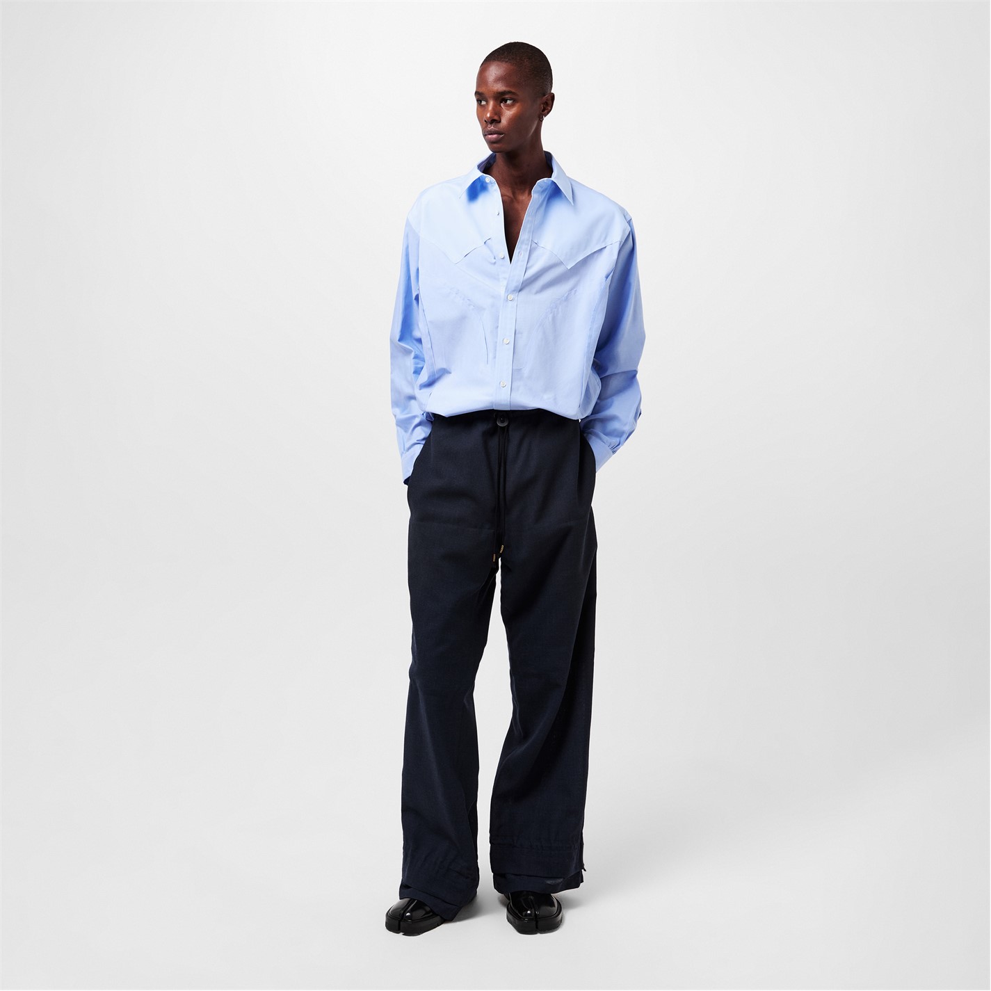 MAISON MARGIELA | Men's Long Sleeve Plain Shirt | Men | Ciel Blue