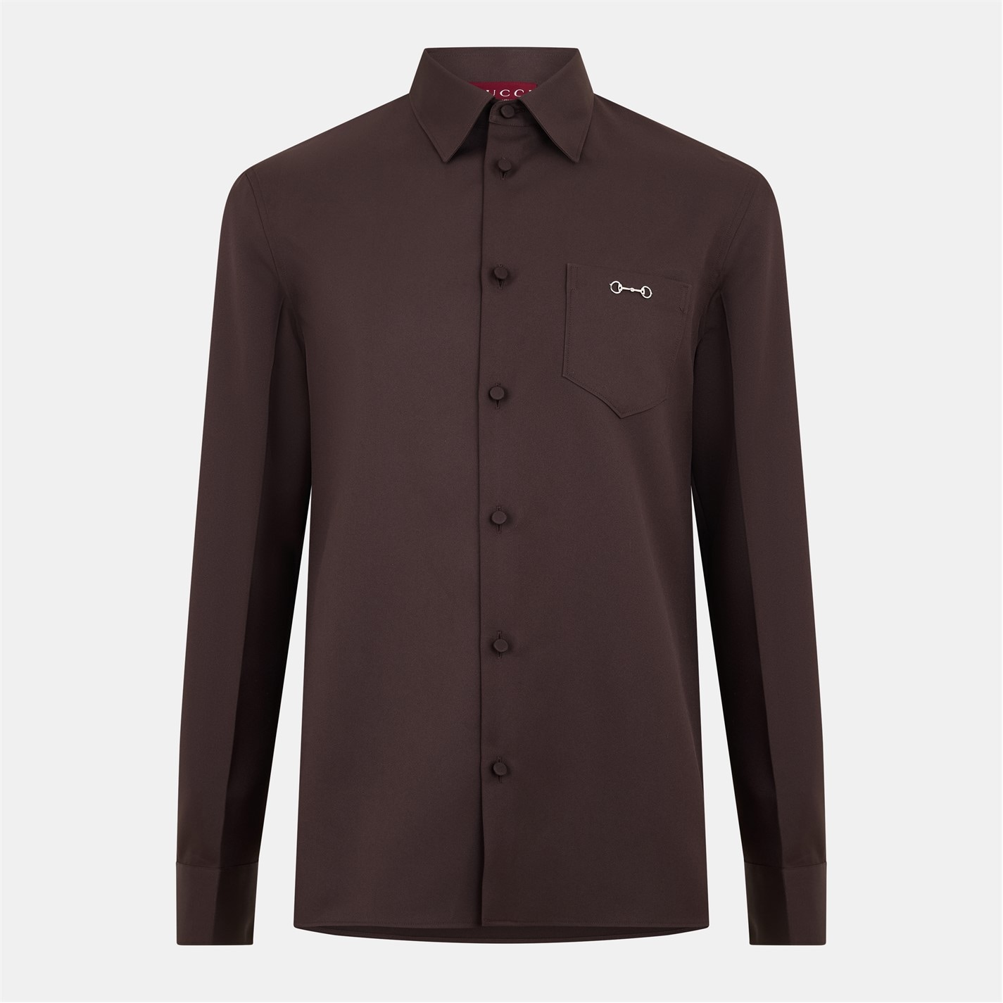 GUCCI | Mens Horsebit Twill Shirt | Men | Brown | Flannels Fashion