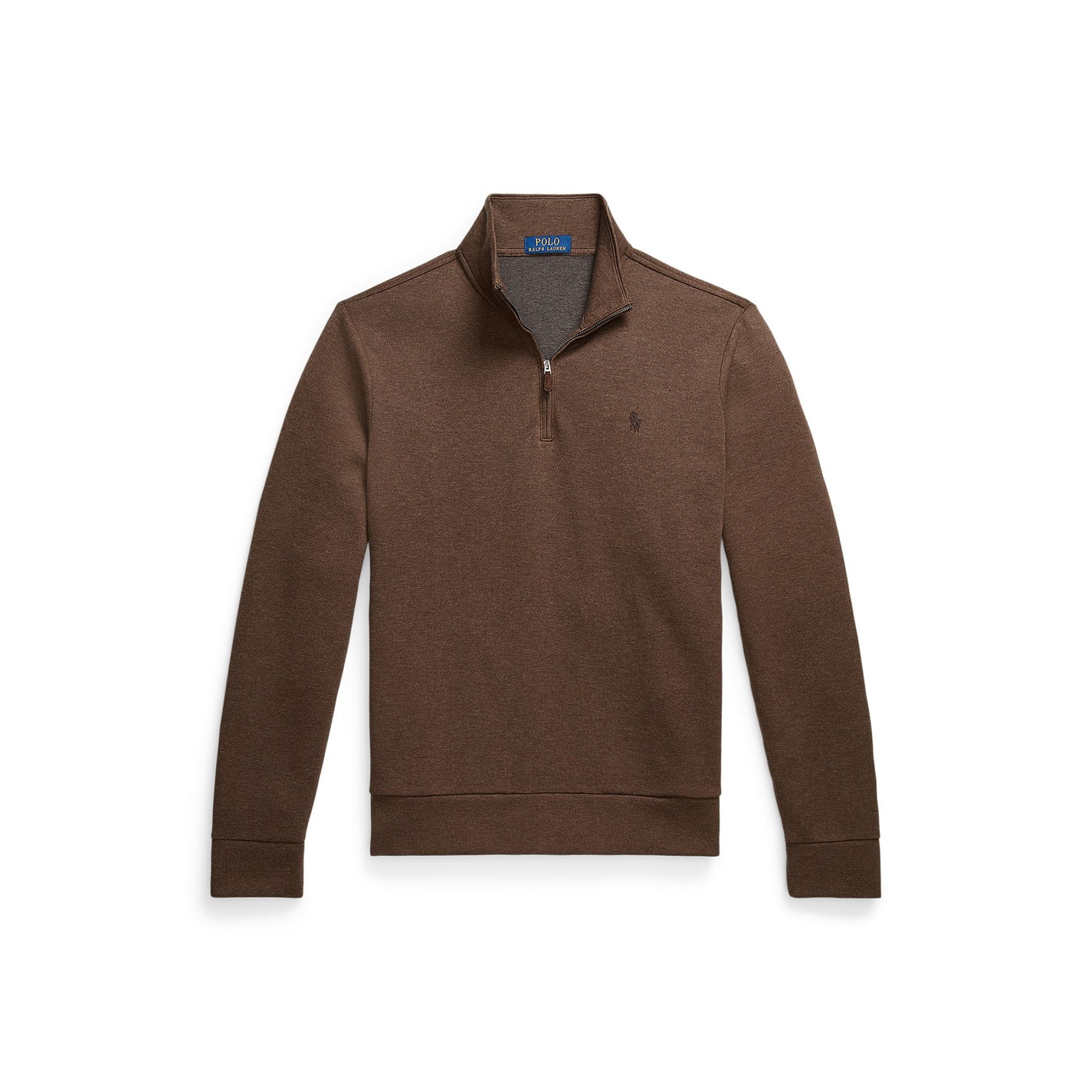 Polo Ralph Lauren | Logo quarter Zip Fleece | Men | Brown Heather ...