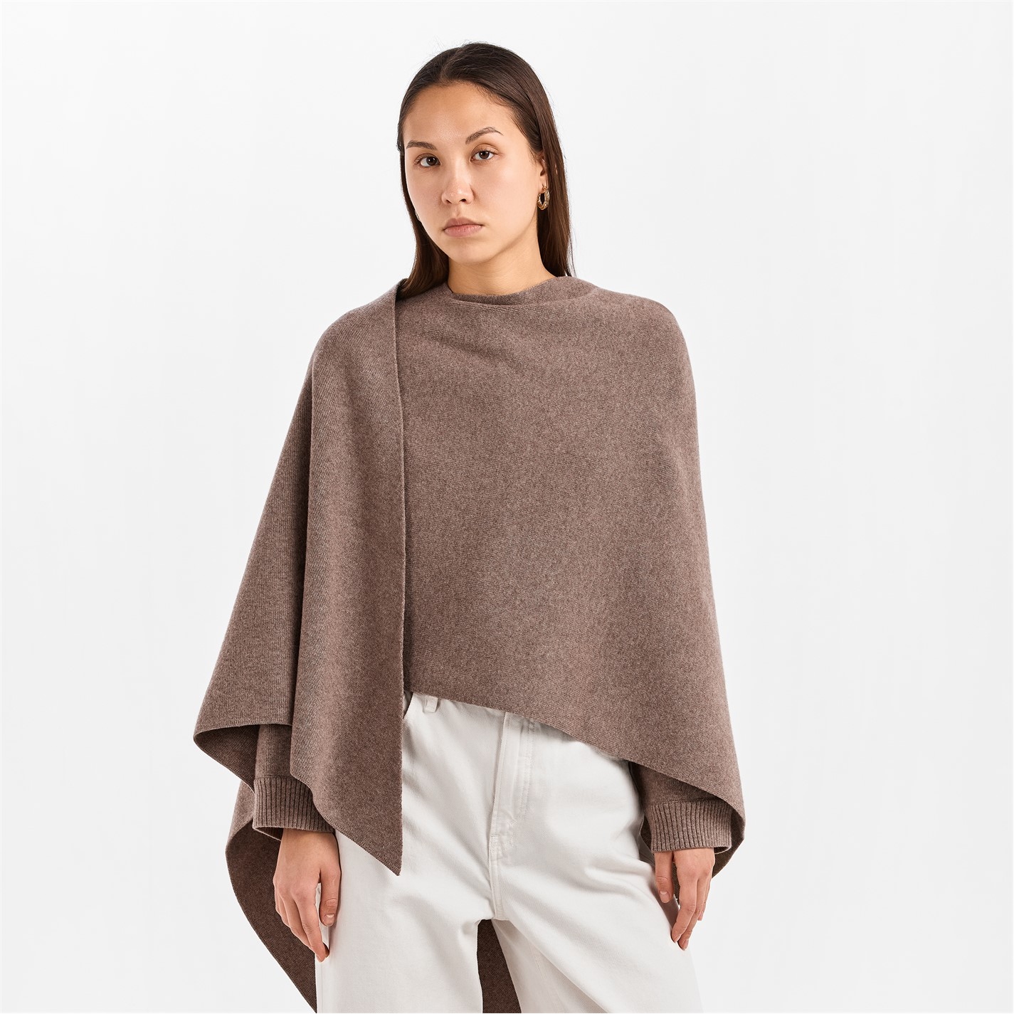 MAGDA BUTRYM Women's Knitted Poncho Women Beige Flannels — free download