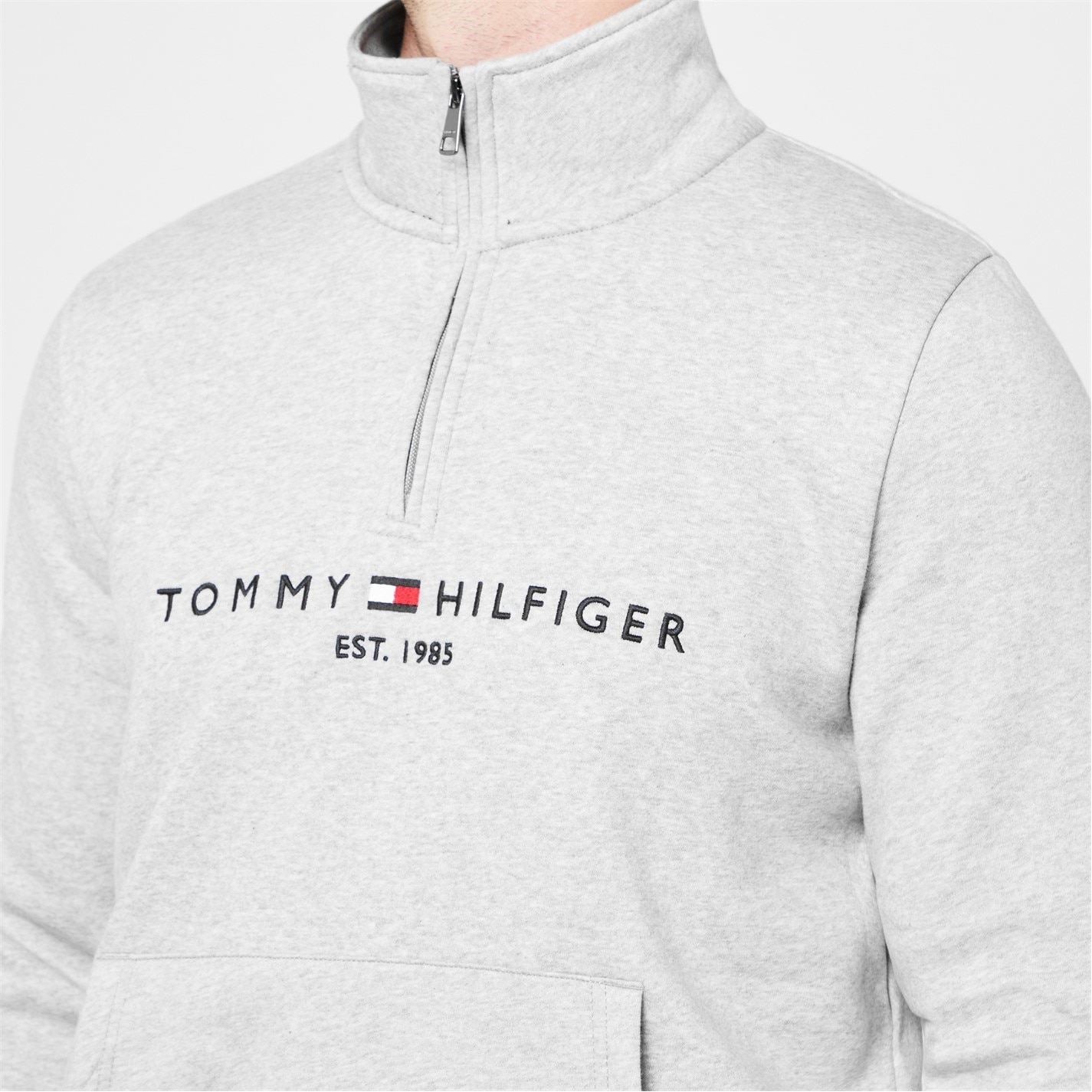 Tommy Hilfiger | Logo Mockneck Sweatshirt | Men | 1/4 Zip Fleece