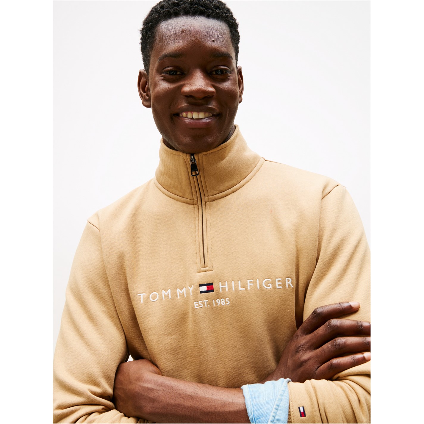 Tommy Hilfiger | Logo Mockneck Sweatshirt | Men | 1/4 Zip Fleece