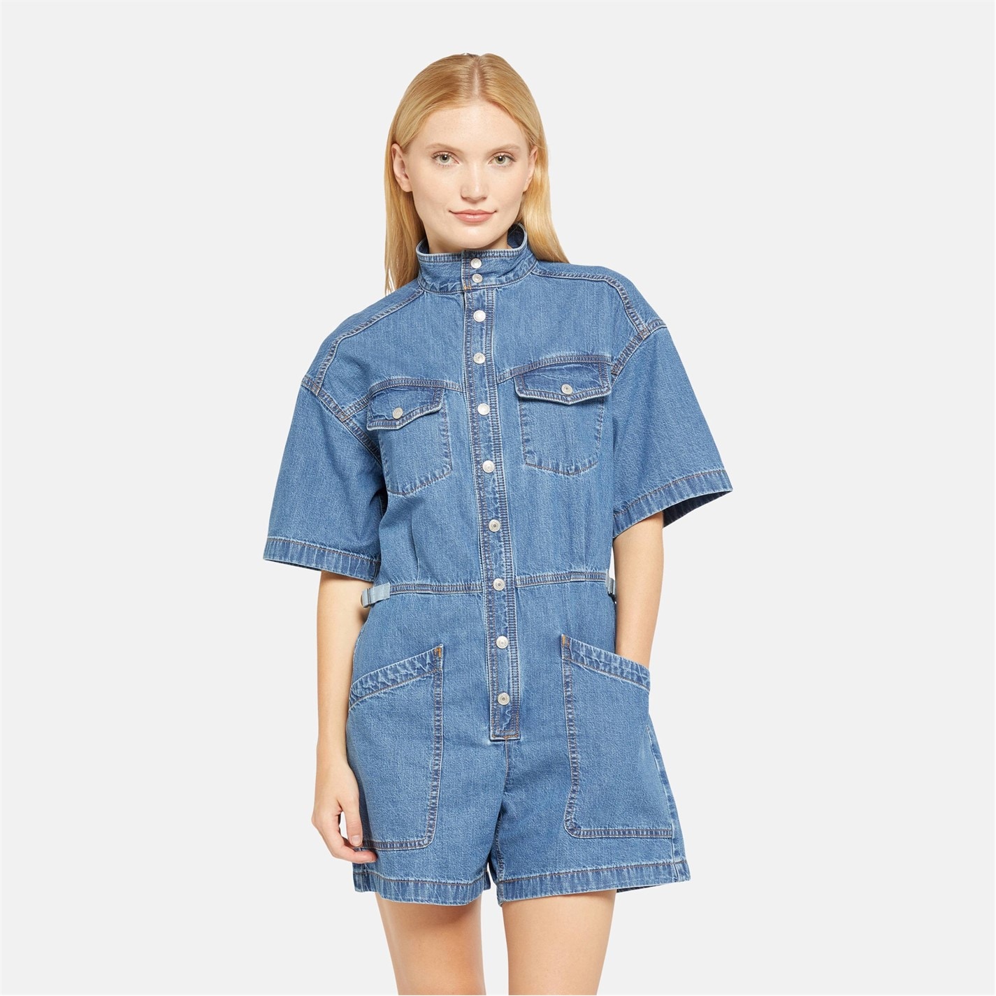 Levi's Dames Ss Surplus Romper Blue Joke S, Blue Joke, S