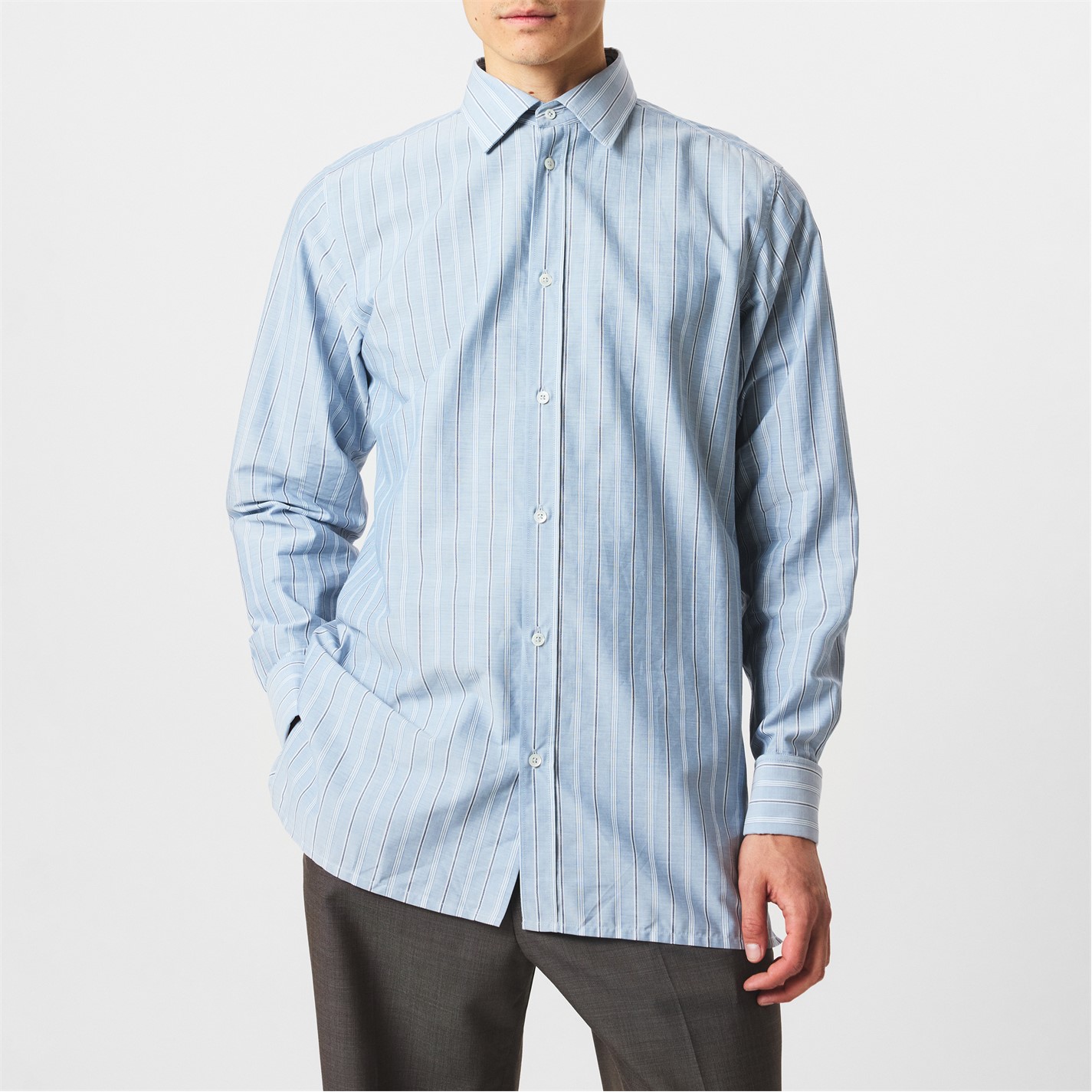 MAISON MARGIELA | Men's Long Sleeve Stripe Shirt | Men | Blue