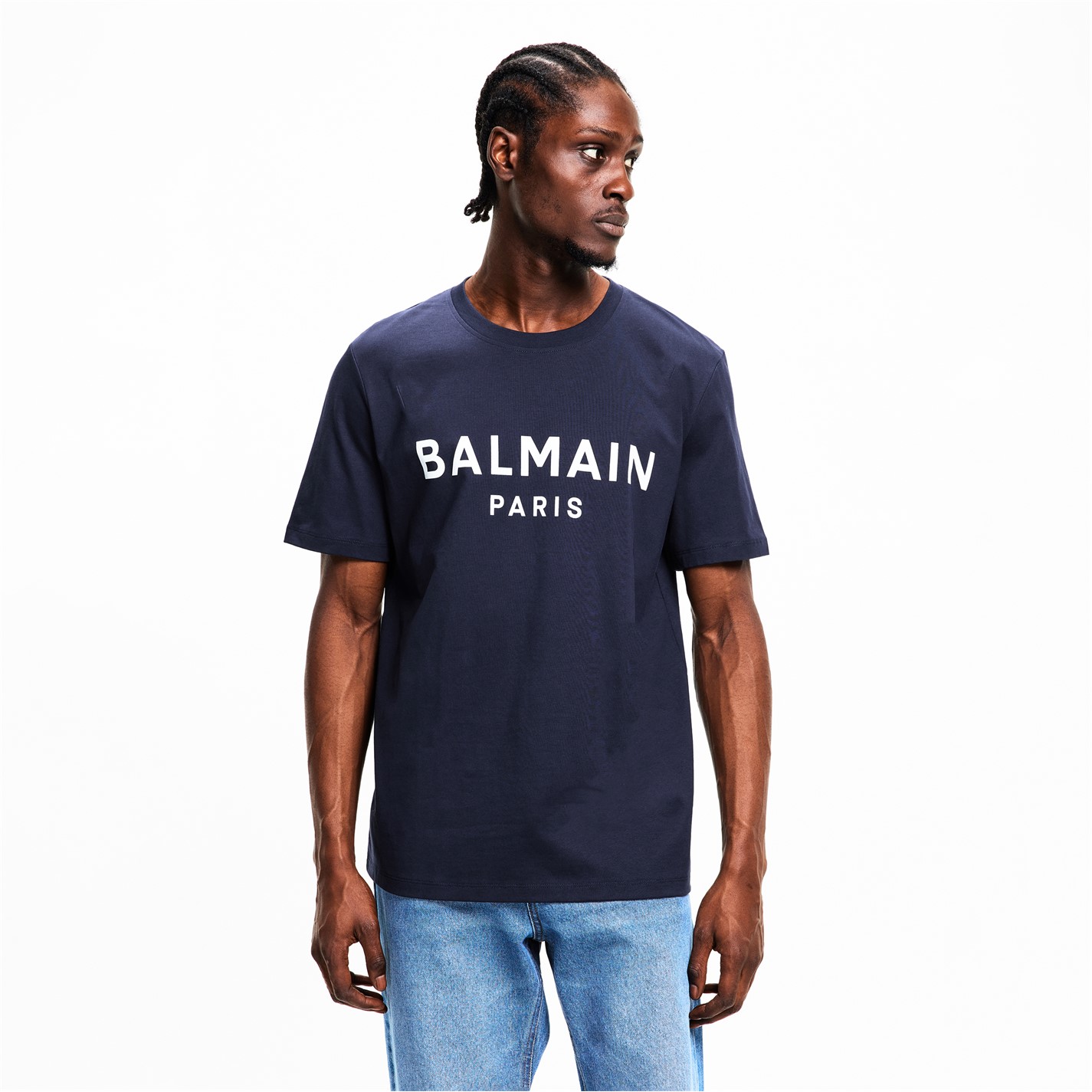 BALMAIN | Men's Paris Print Logo Cotton T-Shirt | Men | Regular