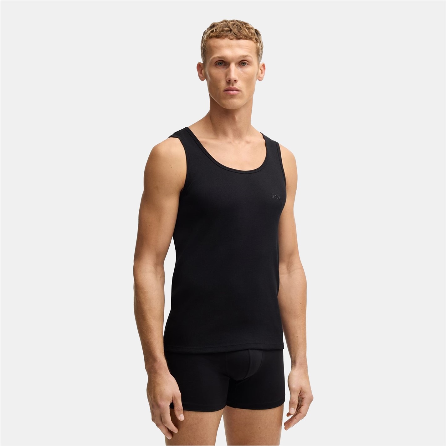 Lot 3 Débardeurs BOSS Hommes Classic Coton - Tank Top Confort Et Style