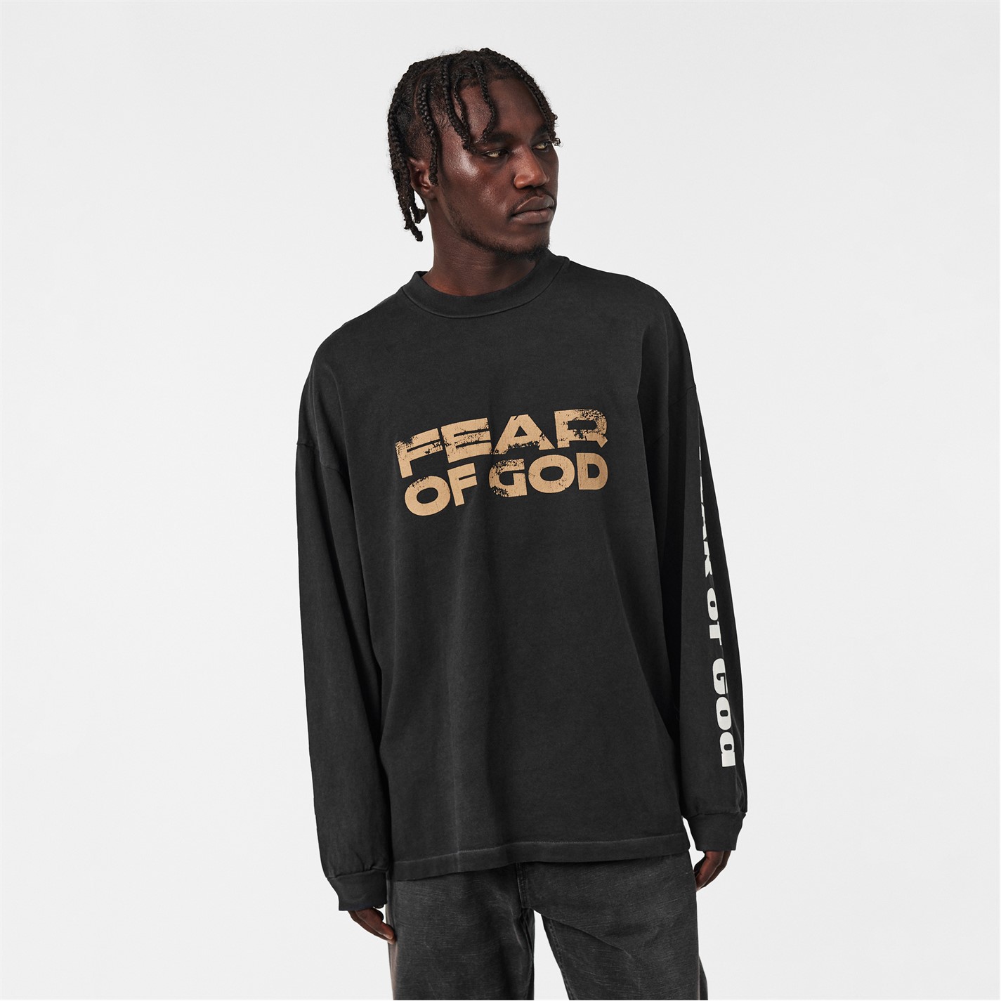 FEAR OF GOD | Men's Relaxed Fit Long Sleeve T-Shirt | Men | Black