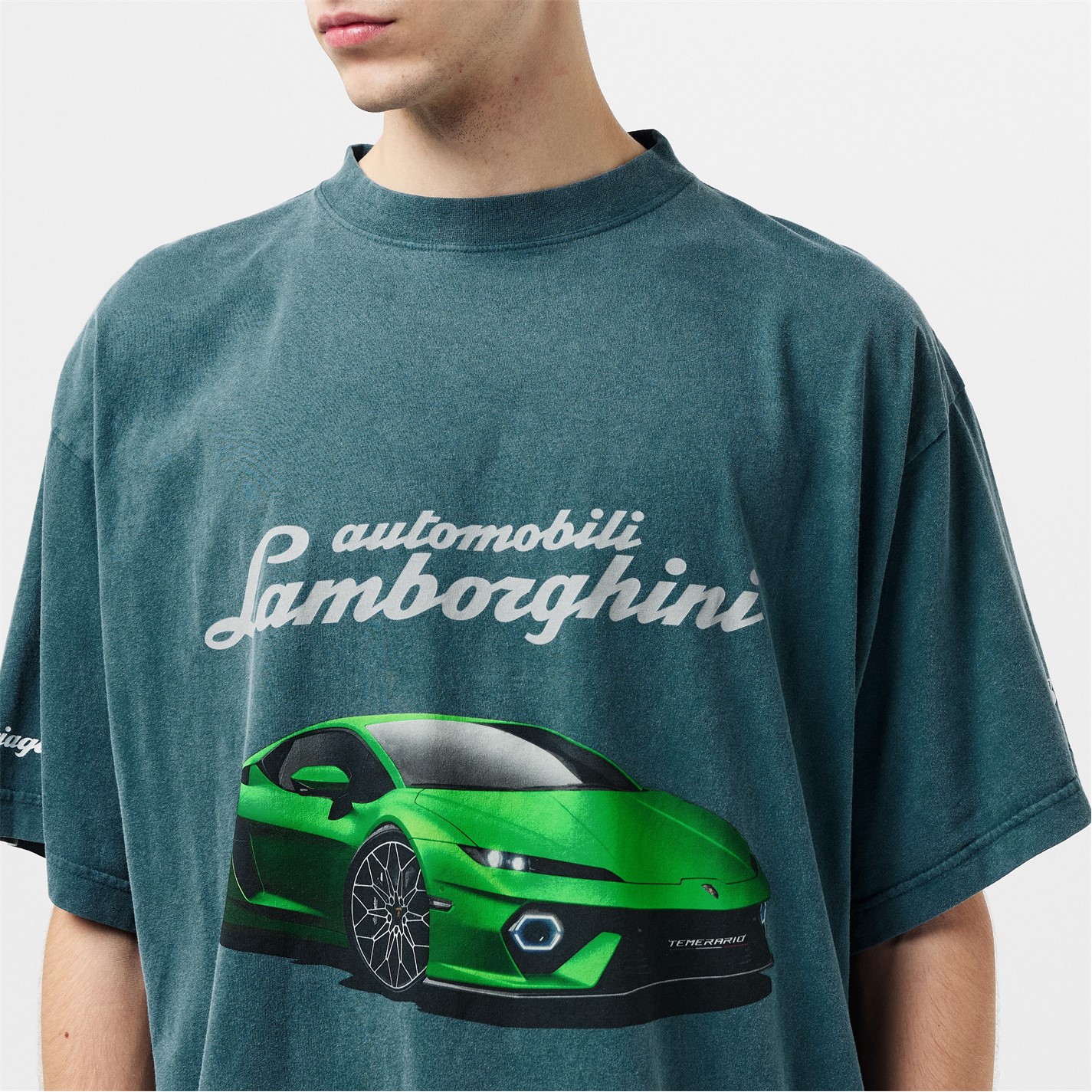 BALENCIAGA | Men's Lamborghini Oversized T-Shirt | Men | Washed