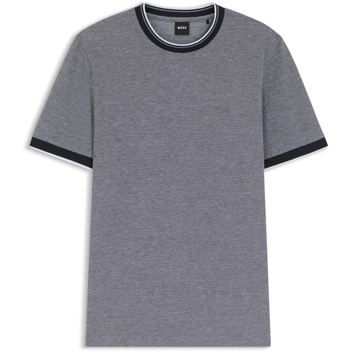 Boss | Men's Thompson Black Breathable Lightweight Cotton Short Sleeve ...