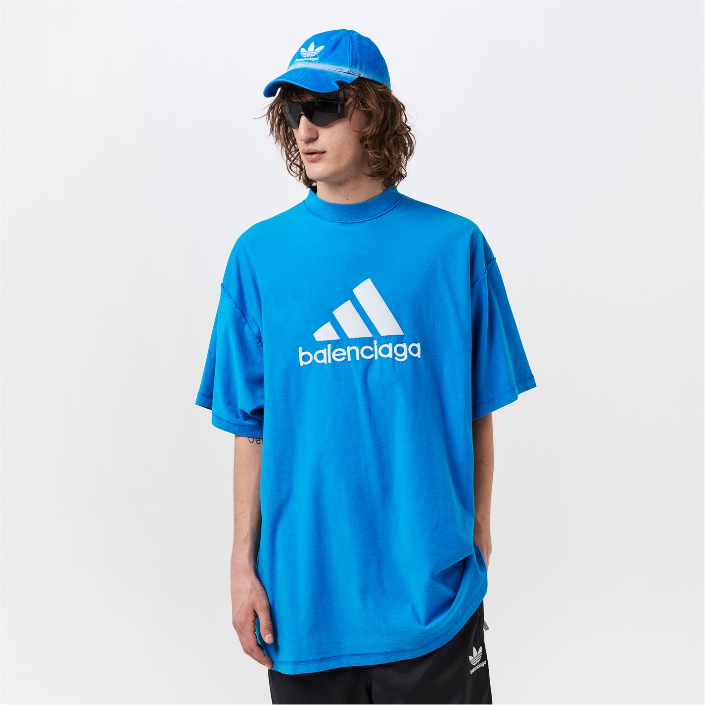 BALENCIAGA | Men's Oversized T-Shirt | Men | A-Blue/White