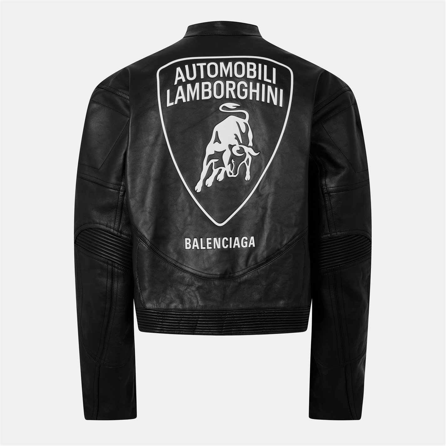 BALENCIAGA | Men's Bal Lam Leather Biker Jacket | Men | Black