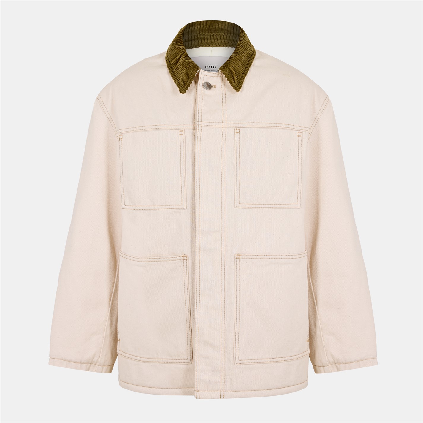Ami ワークジャケット AMI PARIS | Men's Worker Field Jacket | Men | Ecru | Flannels
