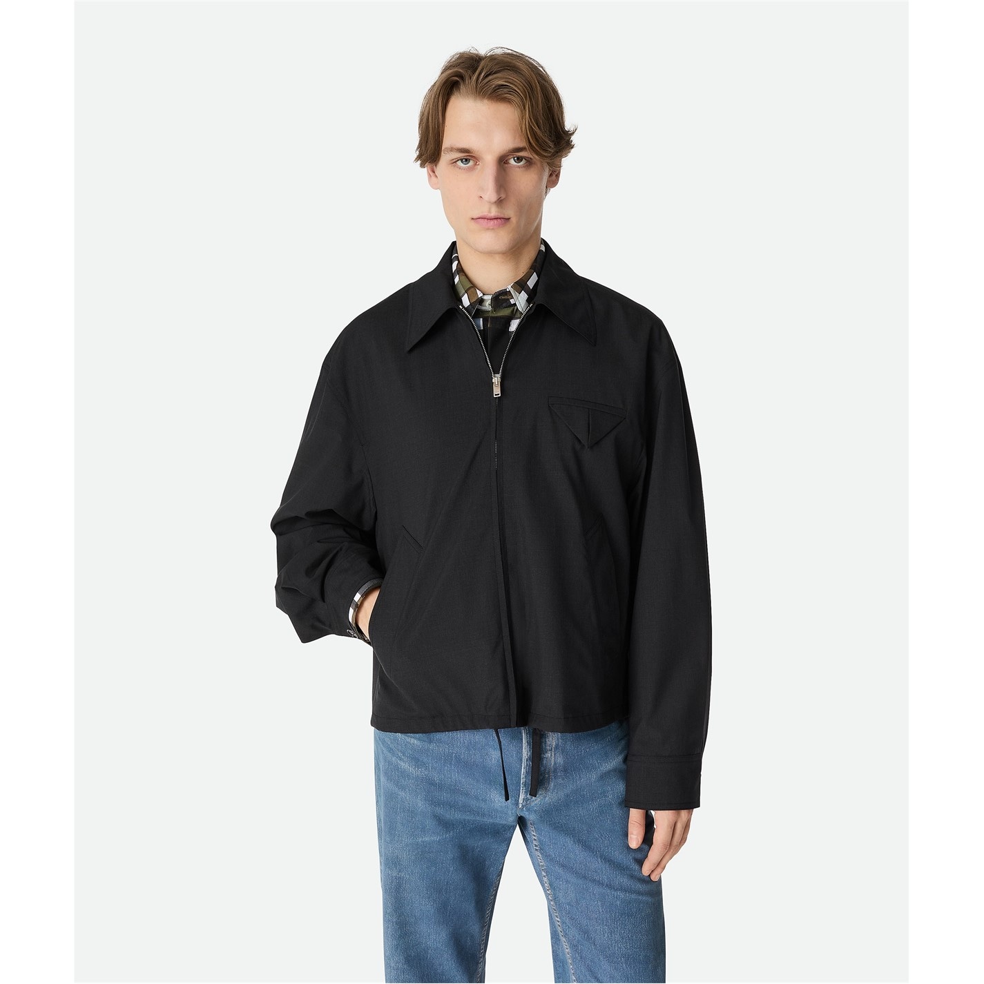 BOTTEGA VENETA | Men's Wool Kimono Blouson Long Sleeve Coach