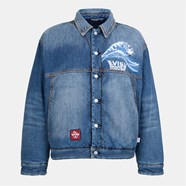 MOOSE KNUCKLES Mens X Evisu Denim Jacket Men Indgio Flannels 