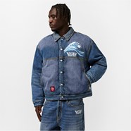 MOOSE KNUCKLES Mens X Evisu Denim Jacket Men Indgio Flannels 