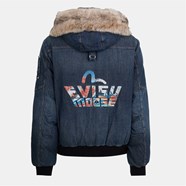 MOOSE KNUCKLES Mens X Evisu Ballistic Bomber Jacket Men Blue 