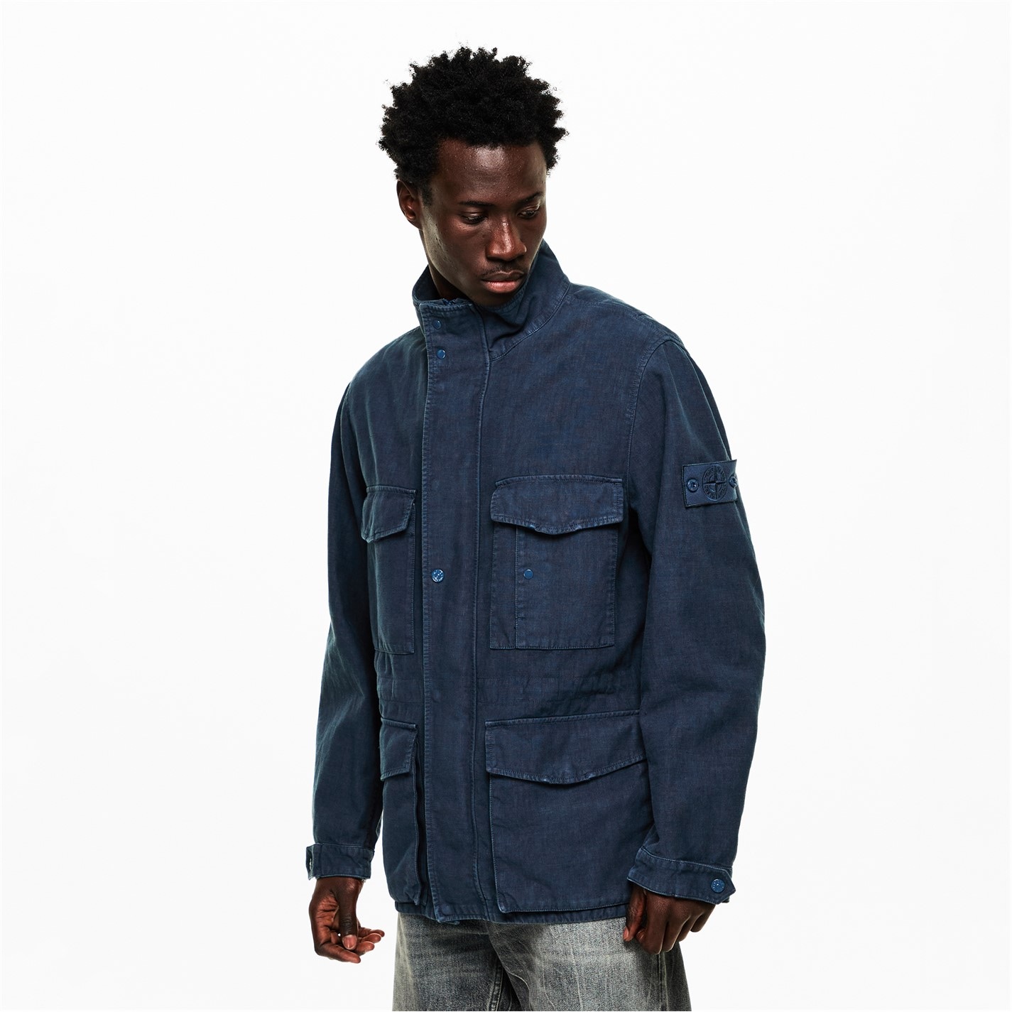 STONE ISLAND GHOST | Mens Ghost Field Jacket | Men | Slate Blu