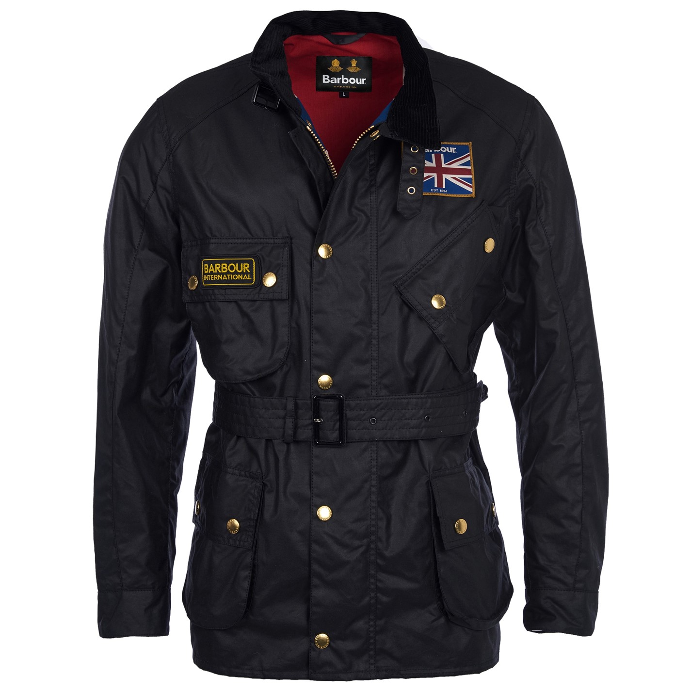 Barbour International | Union Jack Waxed Jacket | Men | Black Bk91