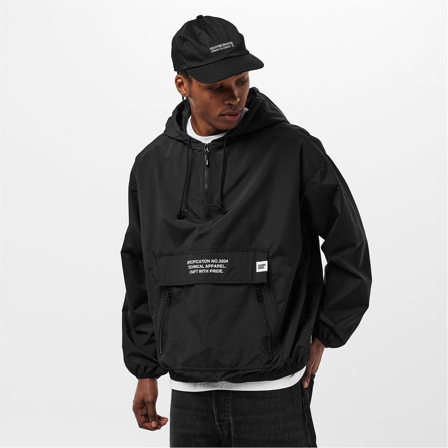 Neighborhood | Men's NBRHD Anorak Softshell Jacket | Men | Black