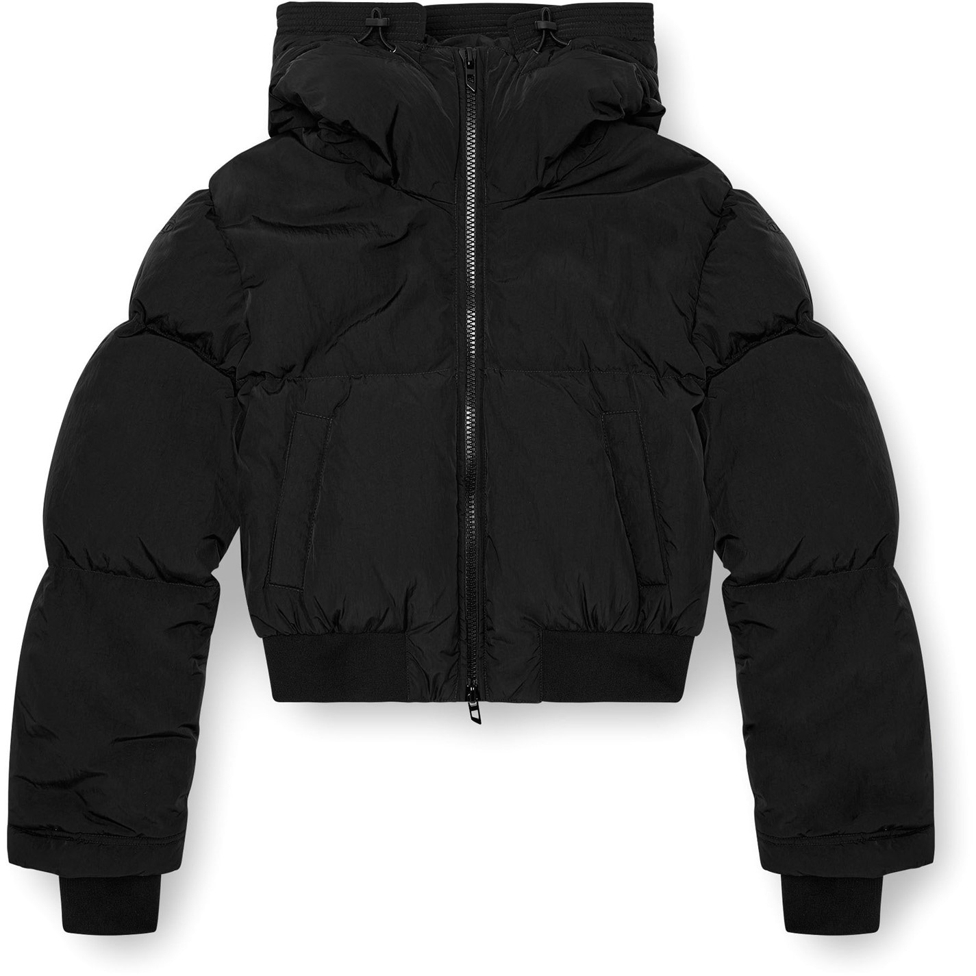 DIESEL | Women's Hooded Cropped Long Sleeve Short Puffer Jacket