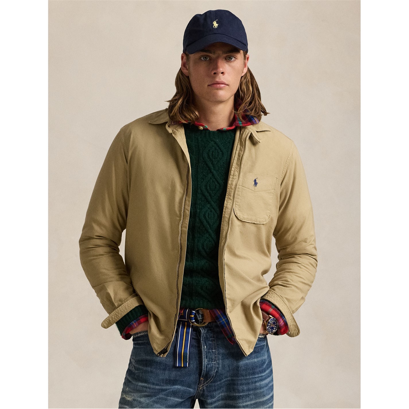 Polo Ralph Lauren | Men's Garment Dye Cotton Long Sleeve Full Zip