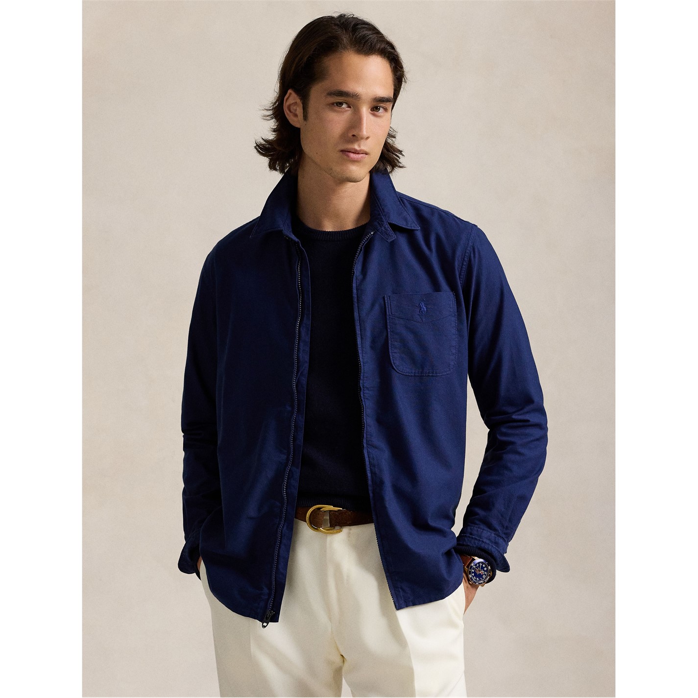 Polo Ralph Lauren | Men's Garment Dye Cotton Long Sleeve Full Zip