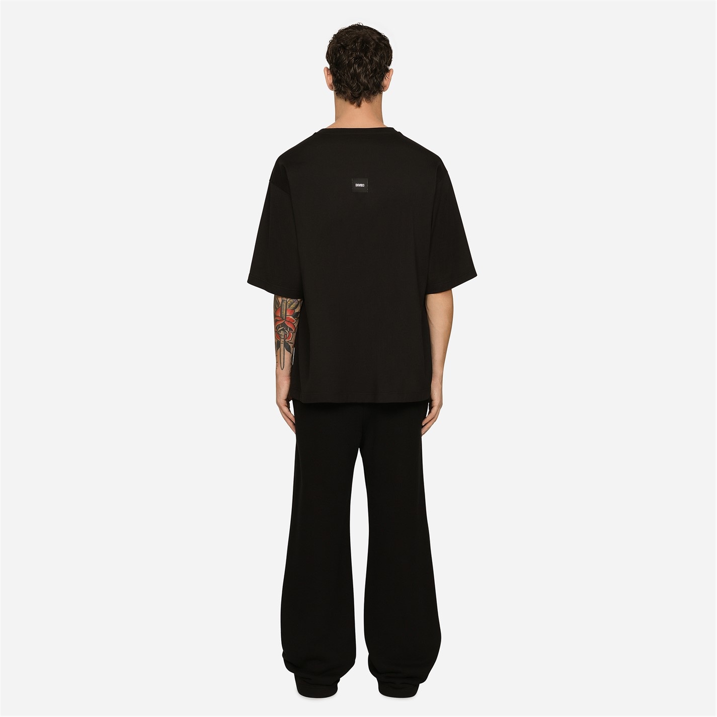 Dolce & Gabbana Beige 3D Logo Patch T-Shirt