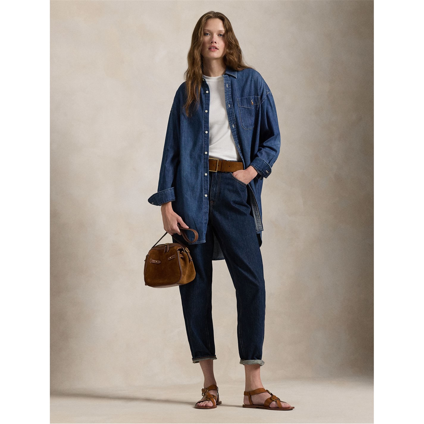 POLO RALPH LAUREN | Oversized Denim Shirt | Women | Remy Wash
