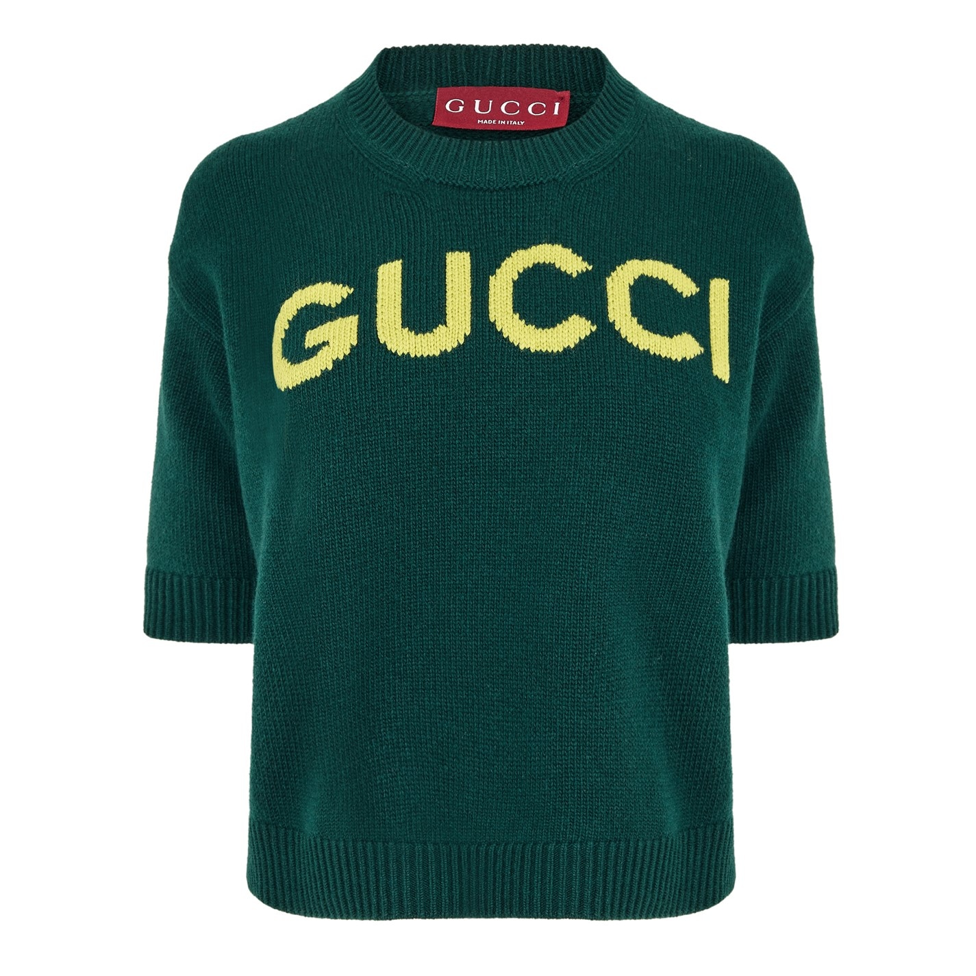 GUCCI | Women's Knitted Crop Top | Women | Pine Green/Blk