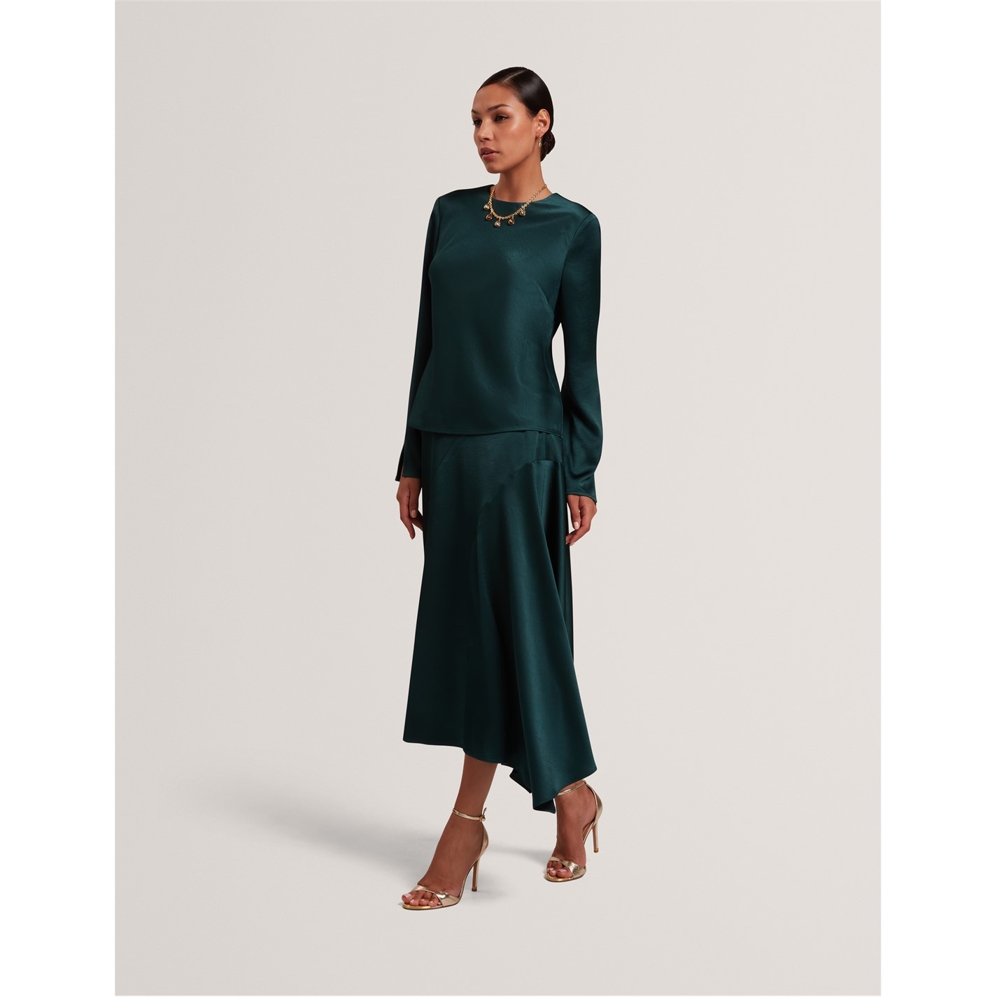Ted Baker | Women's Mesh Long Sleeve T-Shirt | Women | Dk-Green | Flannels  Fashion Ireland