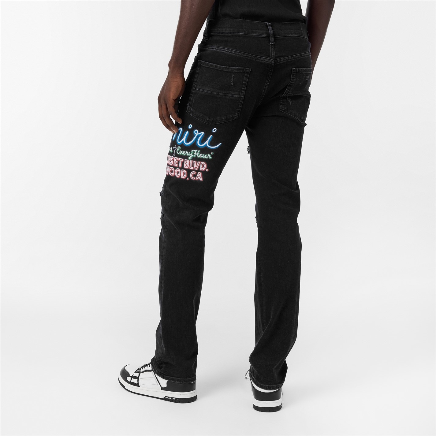 AMIRI | Men's Slim Fit Jeans | Men | Dusk Black | Flannels Fashion