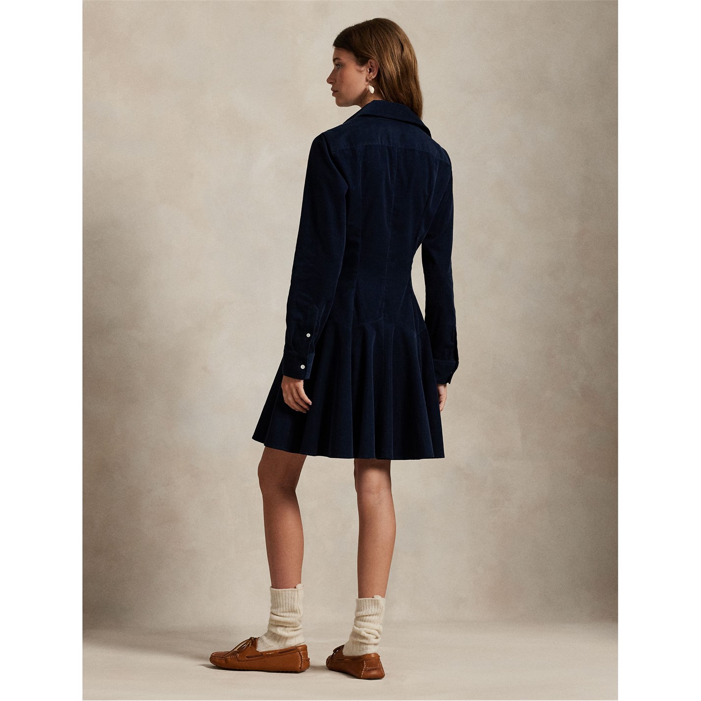 POLO RALPH LAUREN | Women's Cord Shirt Dress | Women | Navy | Flannels
