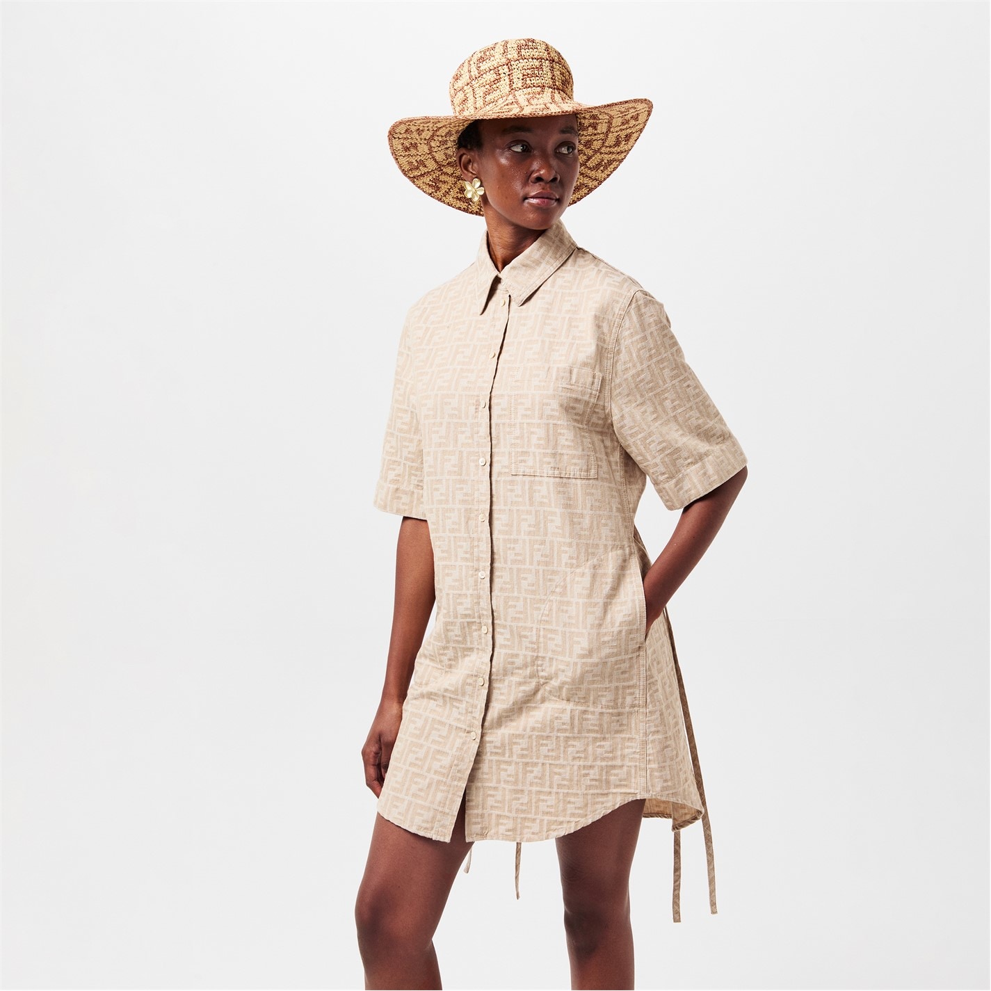 mini fendi dress Dress , Blue, Size 40- Fendi