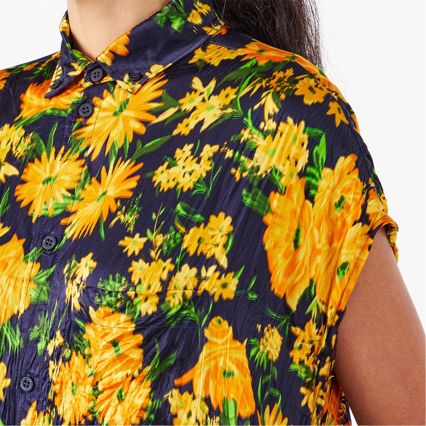 BALENCIAGA | Women's A Line Dress | Women | Yellow/Navy | Flannels